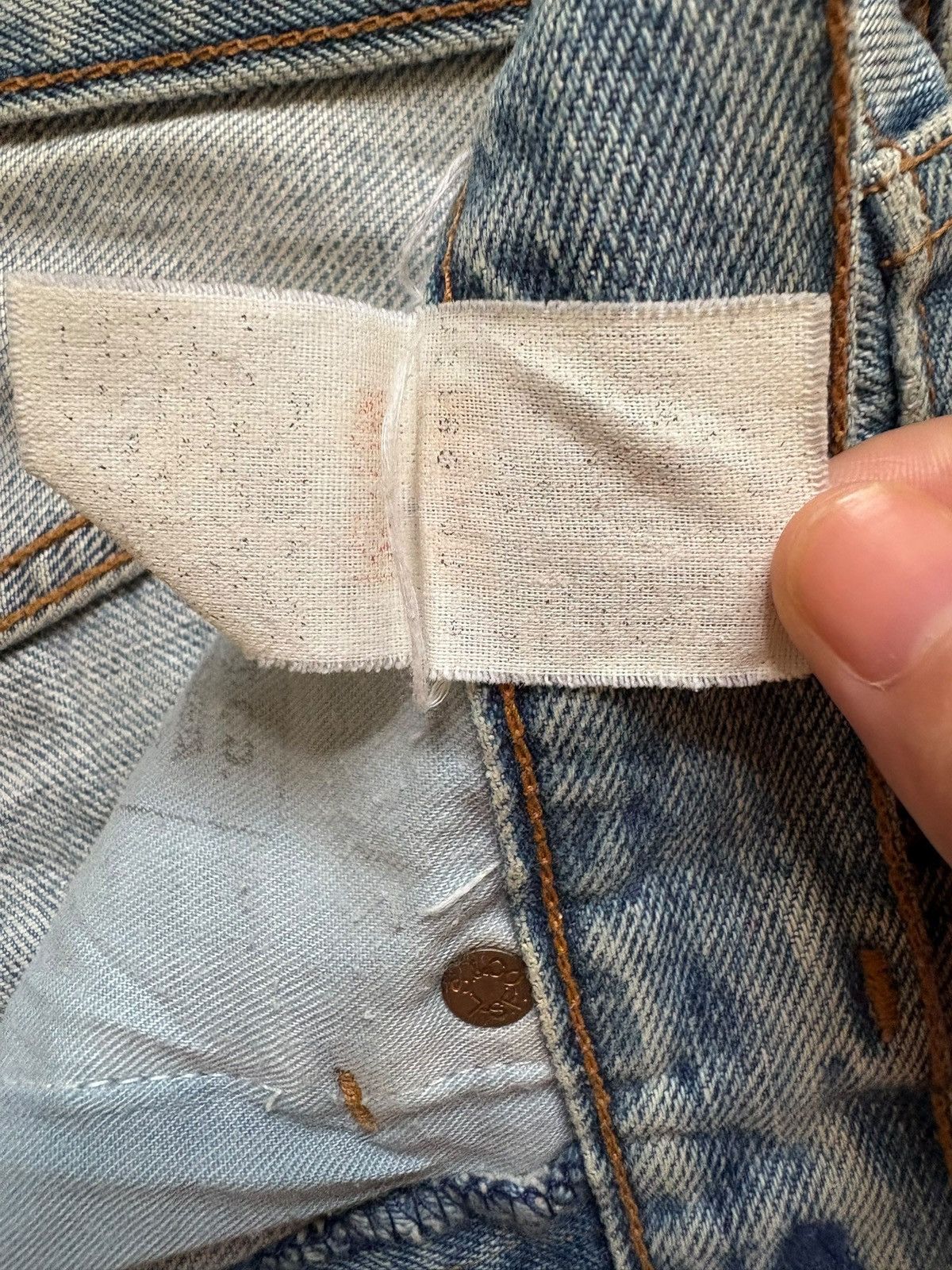 Levi's Vintage 80s Levis 502 Big E Selvedge Rusty Wash Loose Jeans Size US 29 - 10 Thumbnail