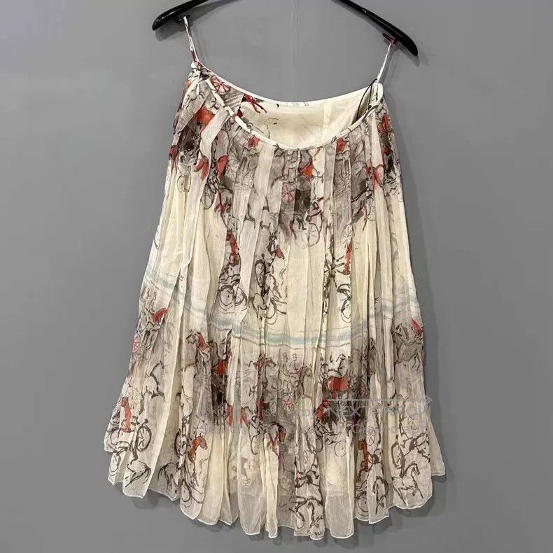 Hermes Hermes Silk Printed Skirt Size 24" / US 00 / IT 34 - 1 Thumbnail