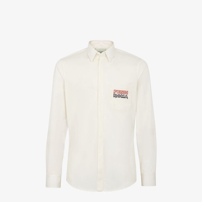 image of Fendi O1W1Db11223 Shirt In White, Men's (Size Small)