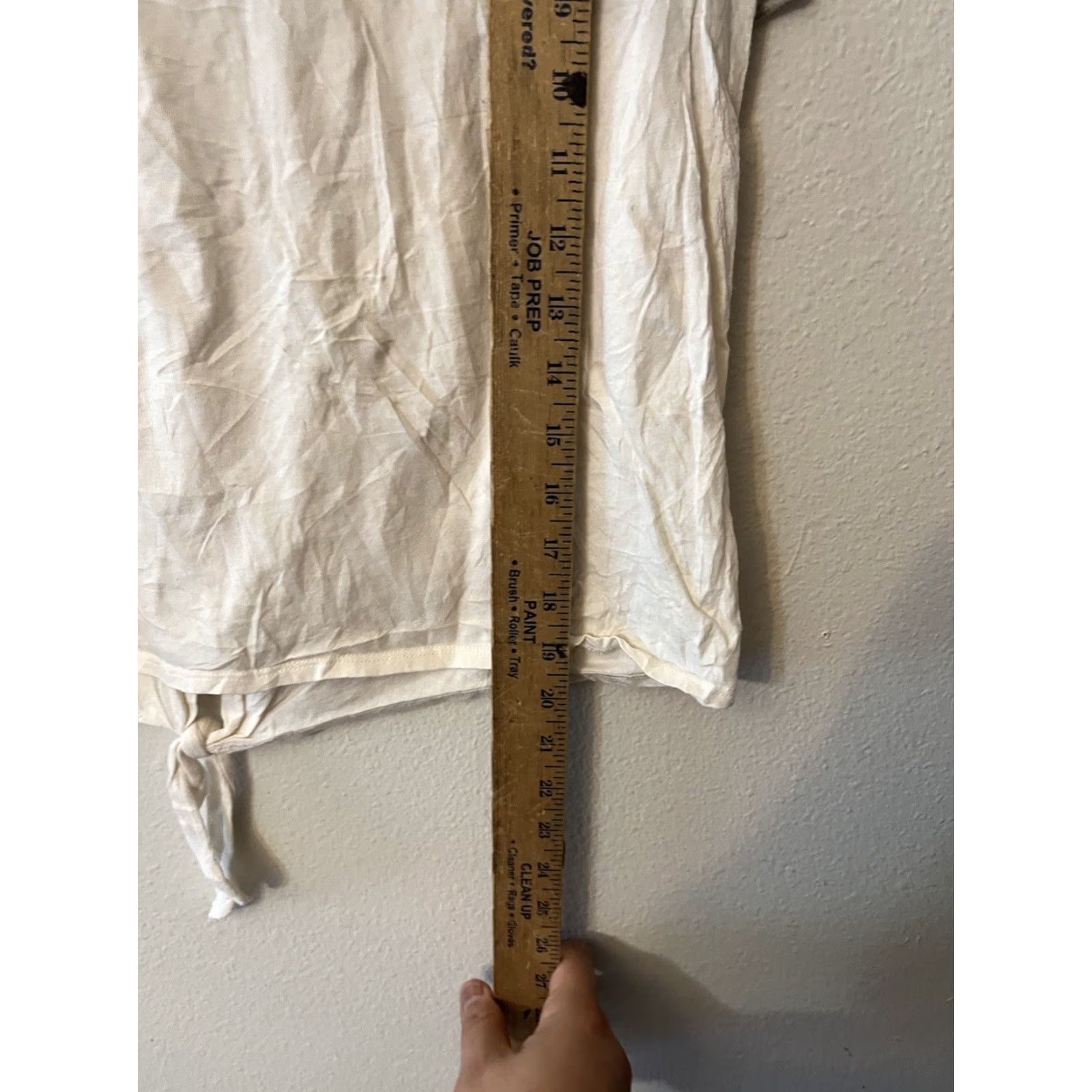 American Eagle Outfitters VINTAGE American Eagle Shirt Tie-Front Striped T-Shirt Women Juniors S White Casual Tee Size S / US 4 / IT 40 - 4 Thumbnail
