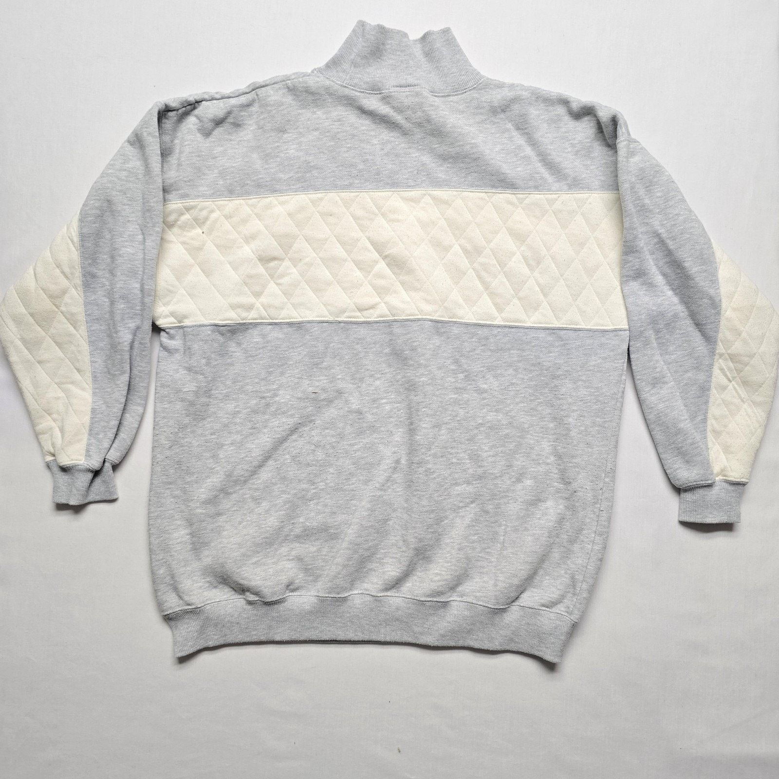 Vintage Vintage Cheetah Mervyns Sweater L Gray Quilted Pullover Size L / US 10 / IT 46 - 7 Thumbnail