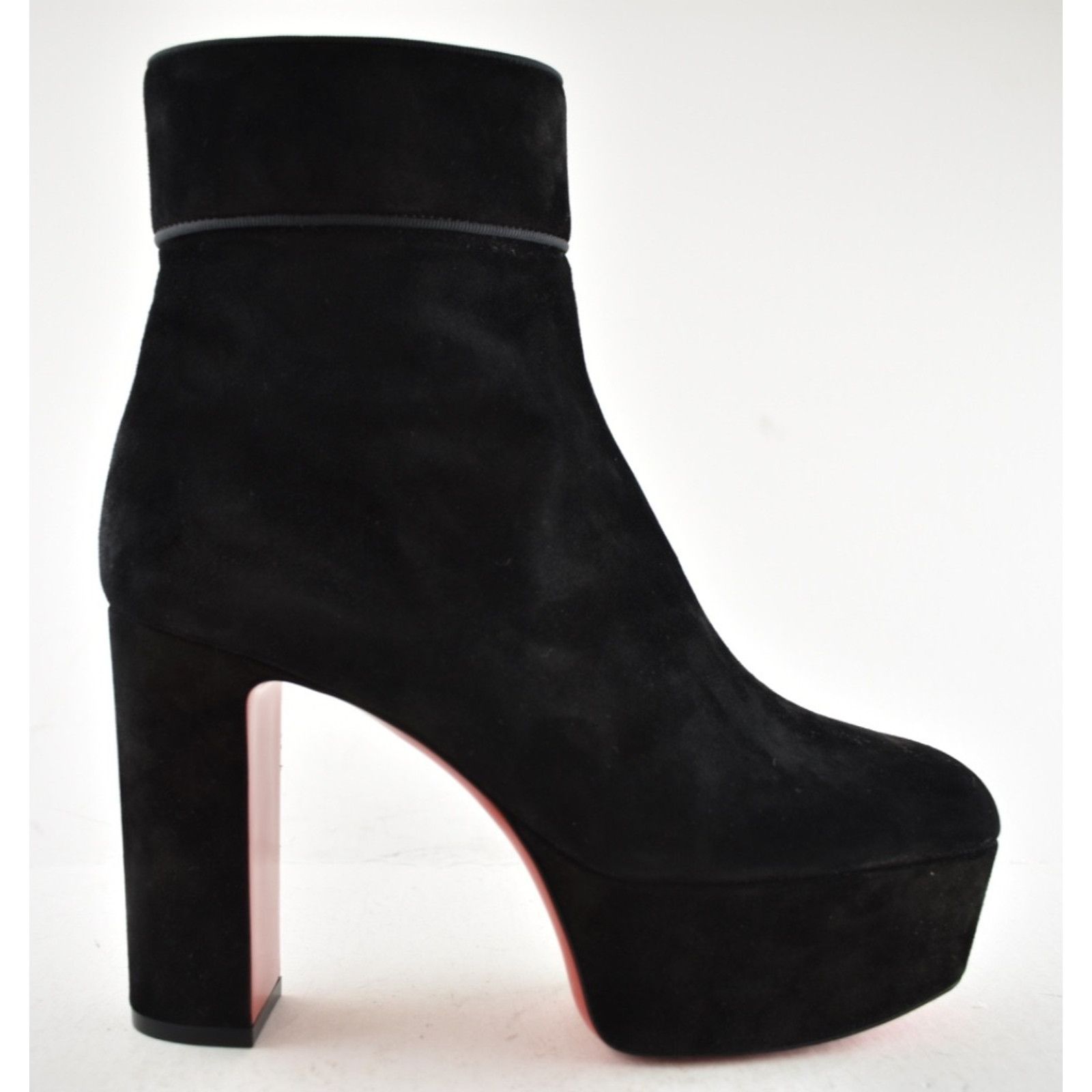 Christian Louboutin Christian Louboutin Protorlato 110 Black Suede Platform Size US 7 / IT 37 - 2 Thumbnail