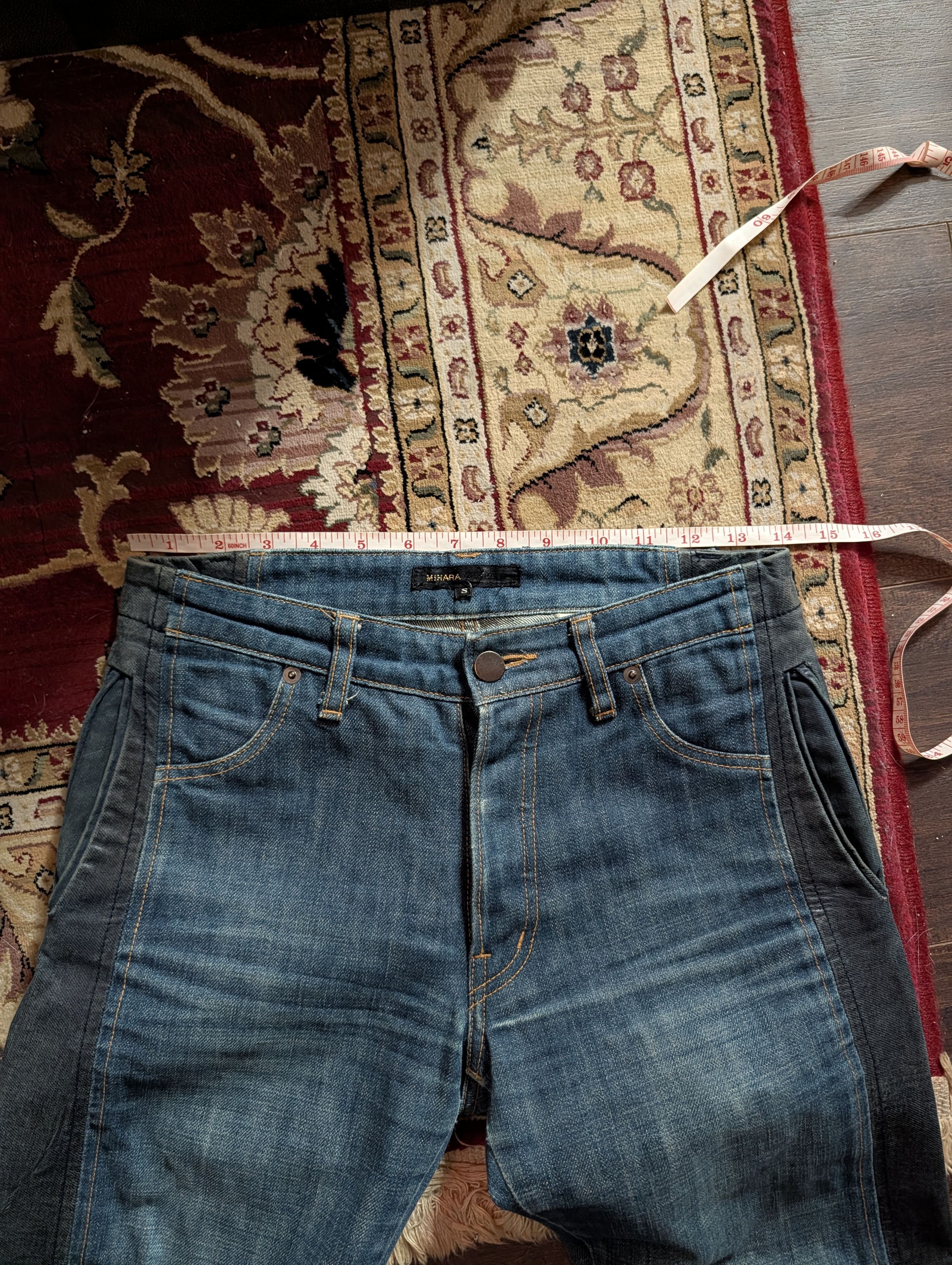 Maison MIHARA YASUHIRO MMY VTG horse leather trompe l'oeil denim jeans Japan Size 28" / US 6 / IT 42 - 19 Thumbnail