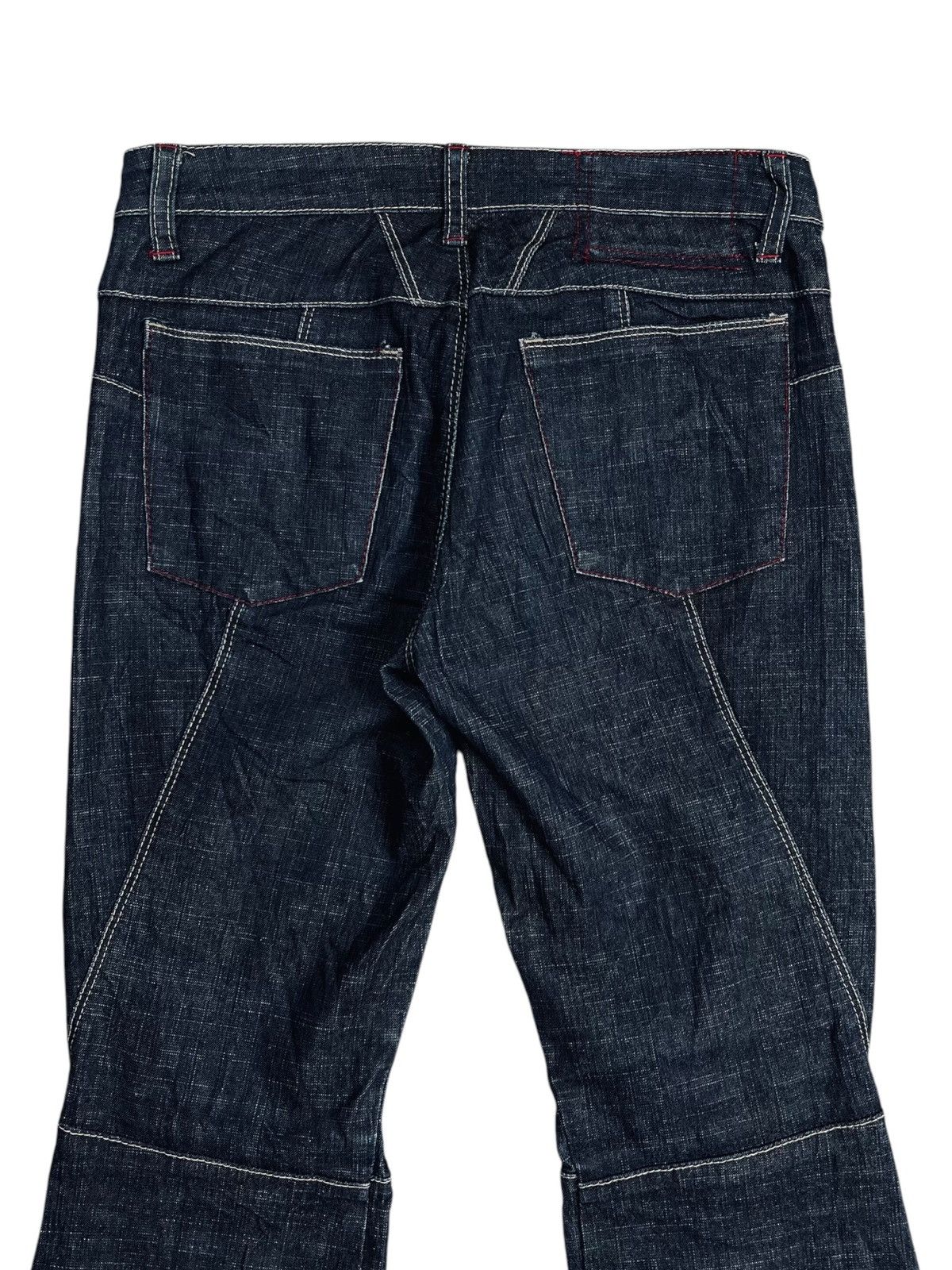 JNCO × Marithe + Francois Girbaud × Tornado Mart 2000s Girbaud - Super Flared Cyber Denim Pants Size US 29 - 5 Thumbnail