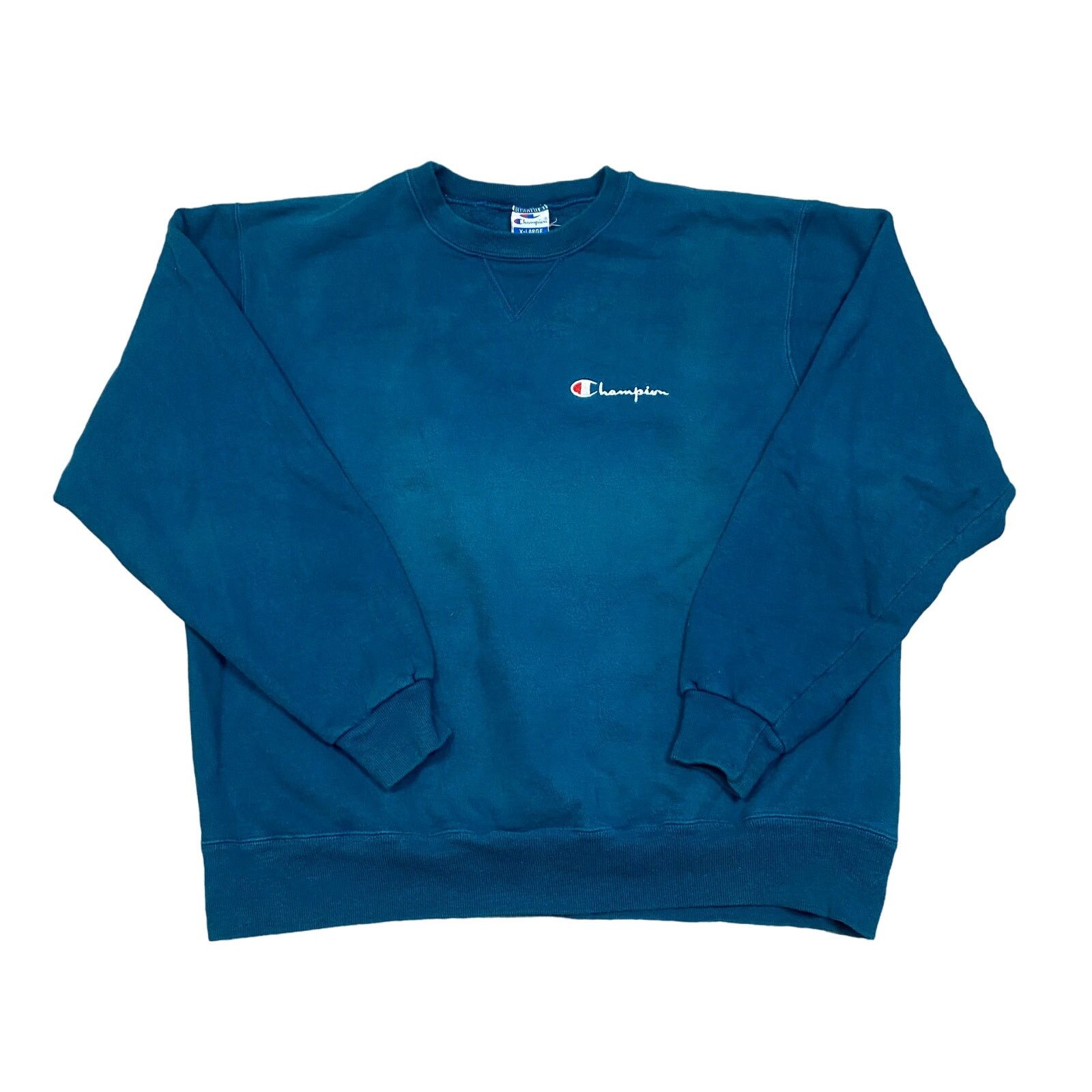 Champion × Vintage VTG 90s Champion Script Logo Crew Sweatshirt XL Loungewear Size US XL / EU 56 / 4 - 1 Thumbnail