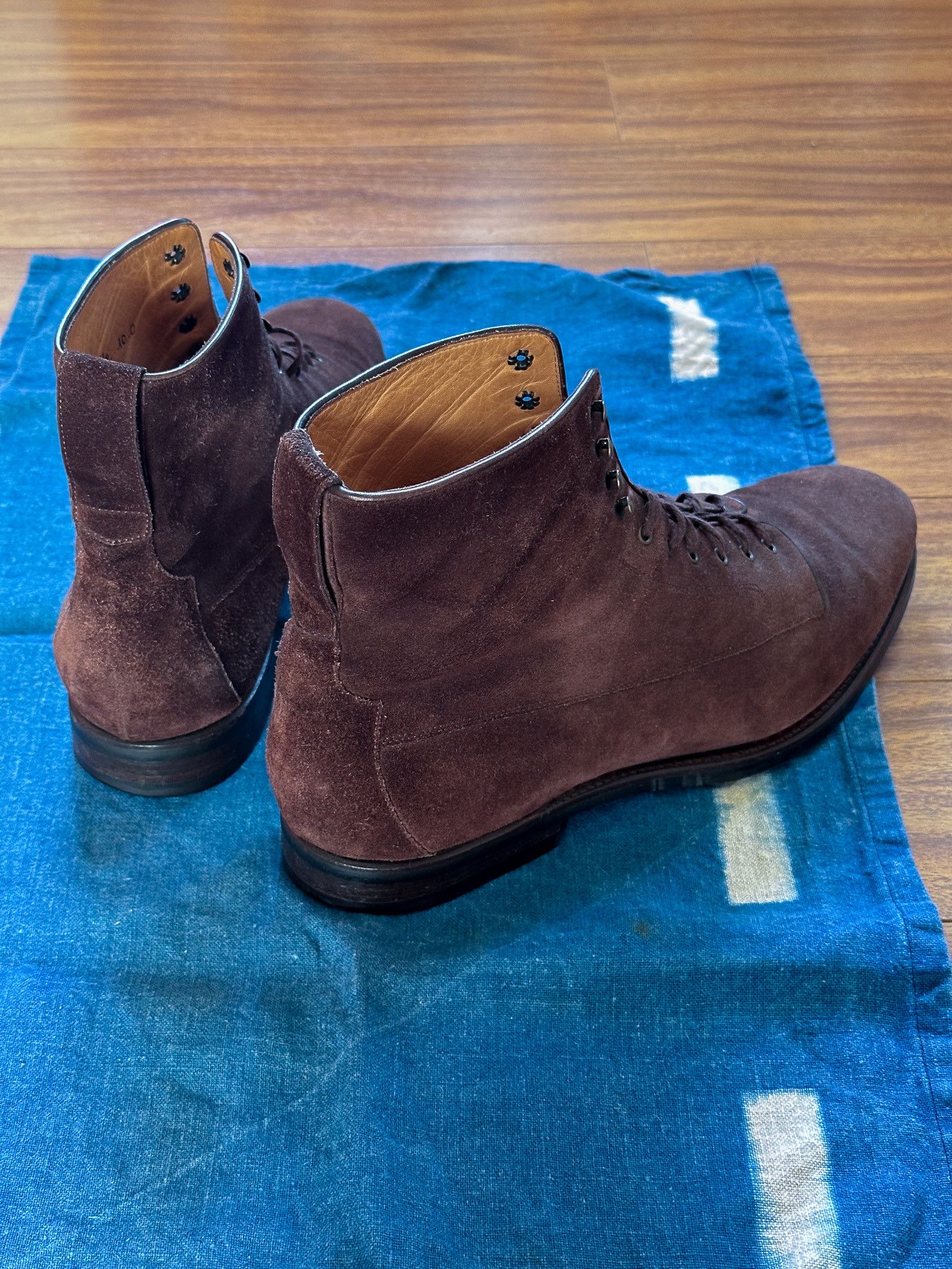 Barbanera Kerouac brown suede balmoral boots Size US 11 / EU 44 - 2 Thumbnail