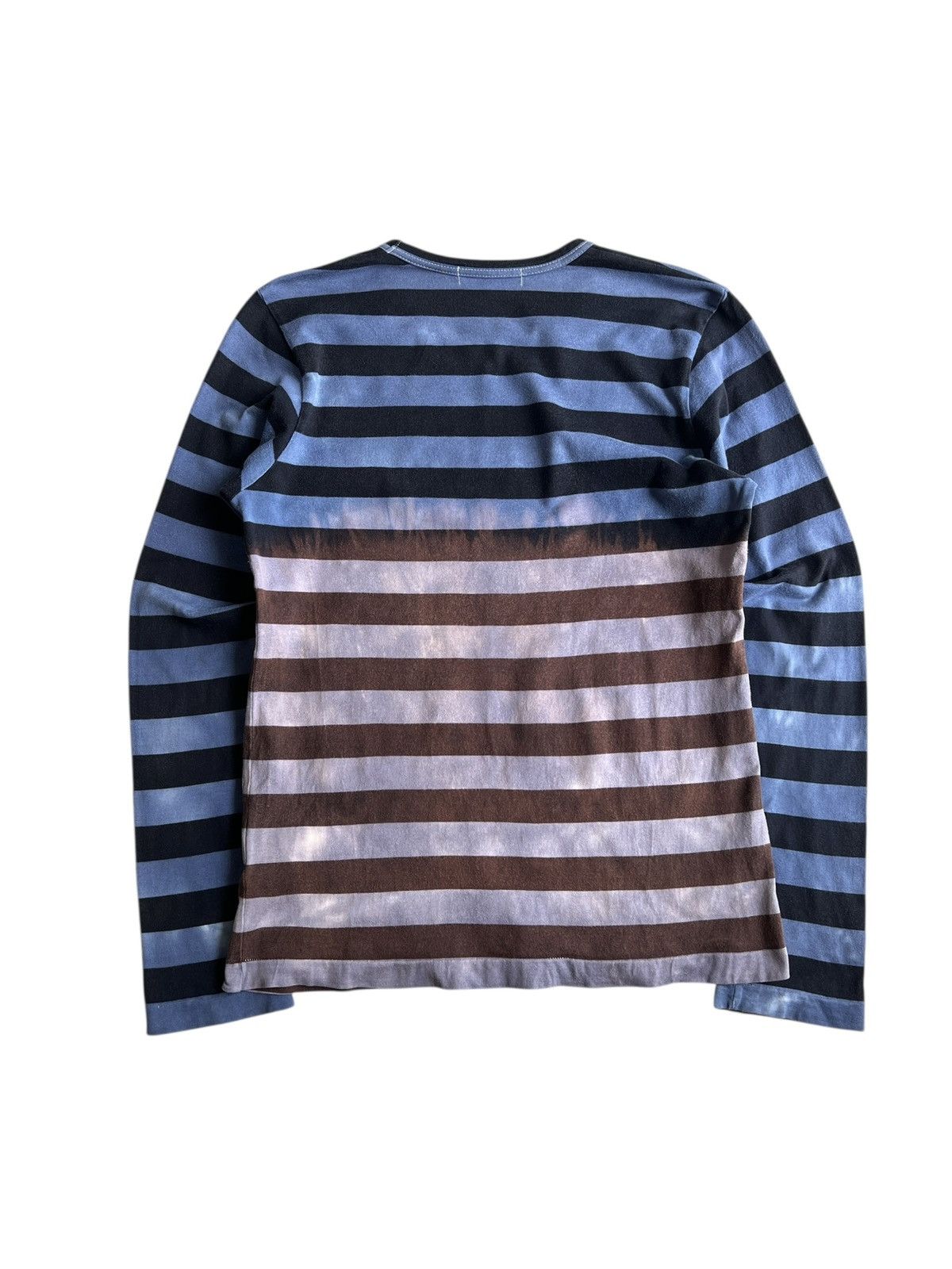 Comme des Garcons 2000s Robe de Chambre CDG Bleached Stripes Longsleeve shirt Size US S / EU 44-46 / 1 - 2 Thumbnail