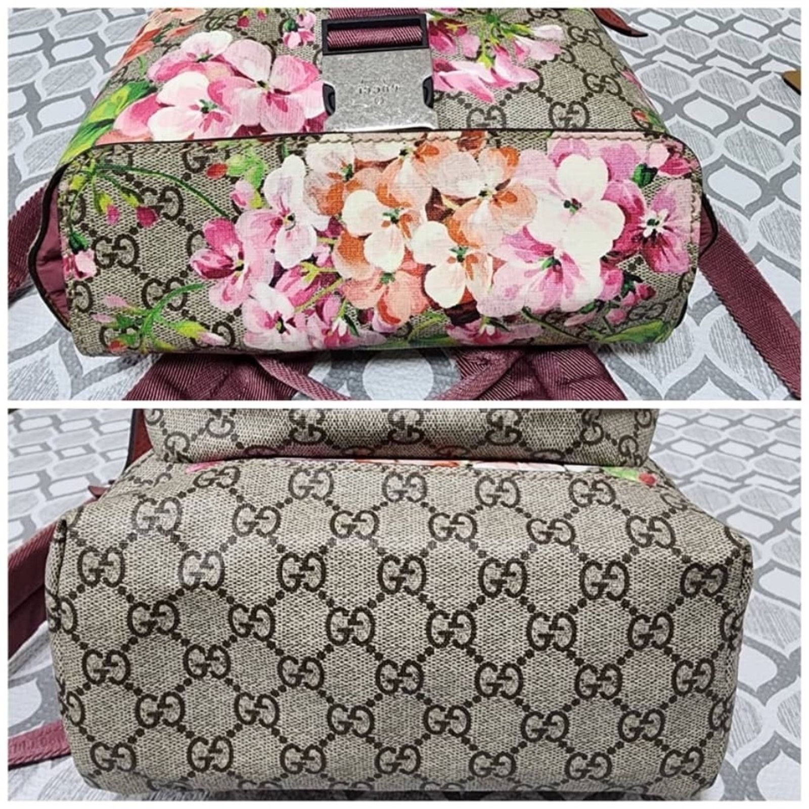 Gucci GUCCI GG Supreme Monogram Bloom Small Single Buckle Backpack Size ONE SIZE - 12 Thumbnail