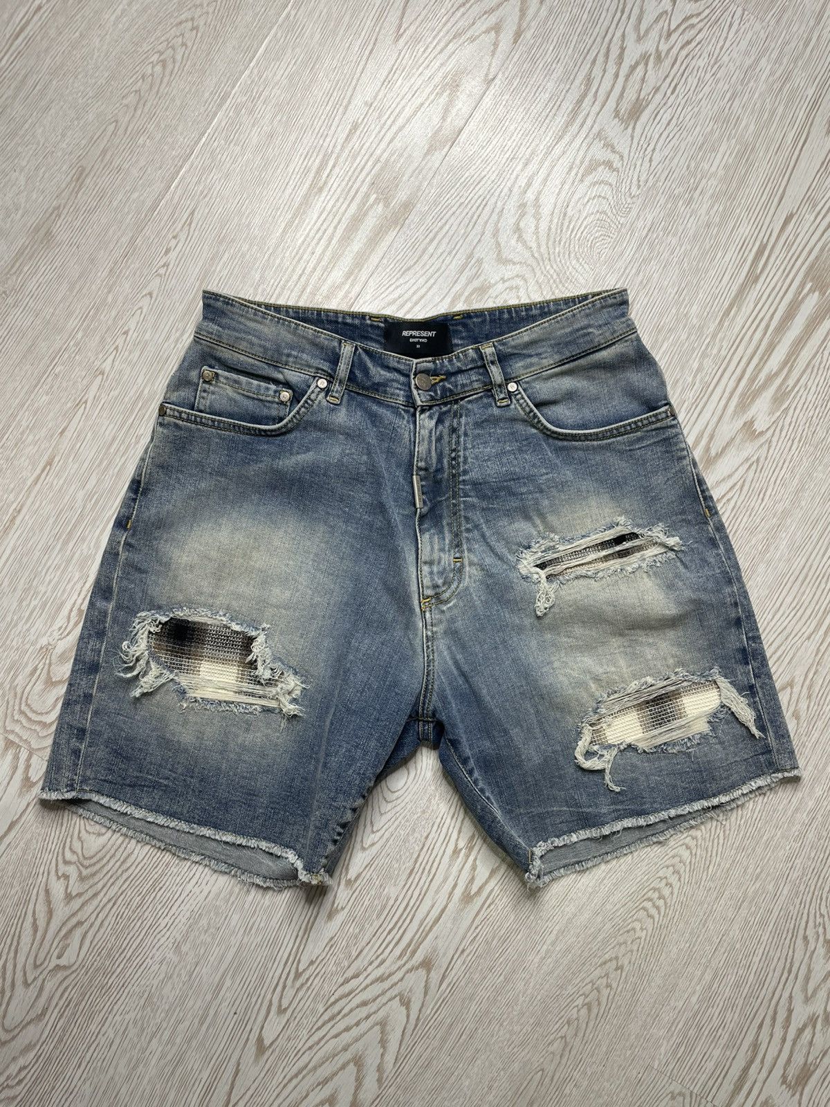 Represent Clo. Represent Underwear Denim Shorts Size US 33 - 1 Thumbnail