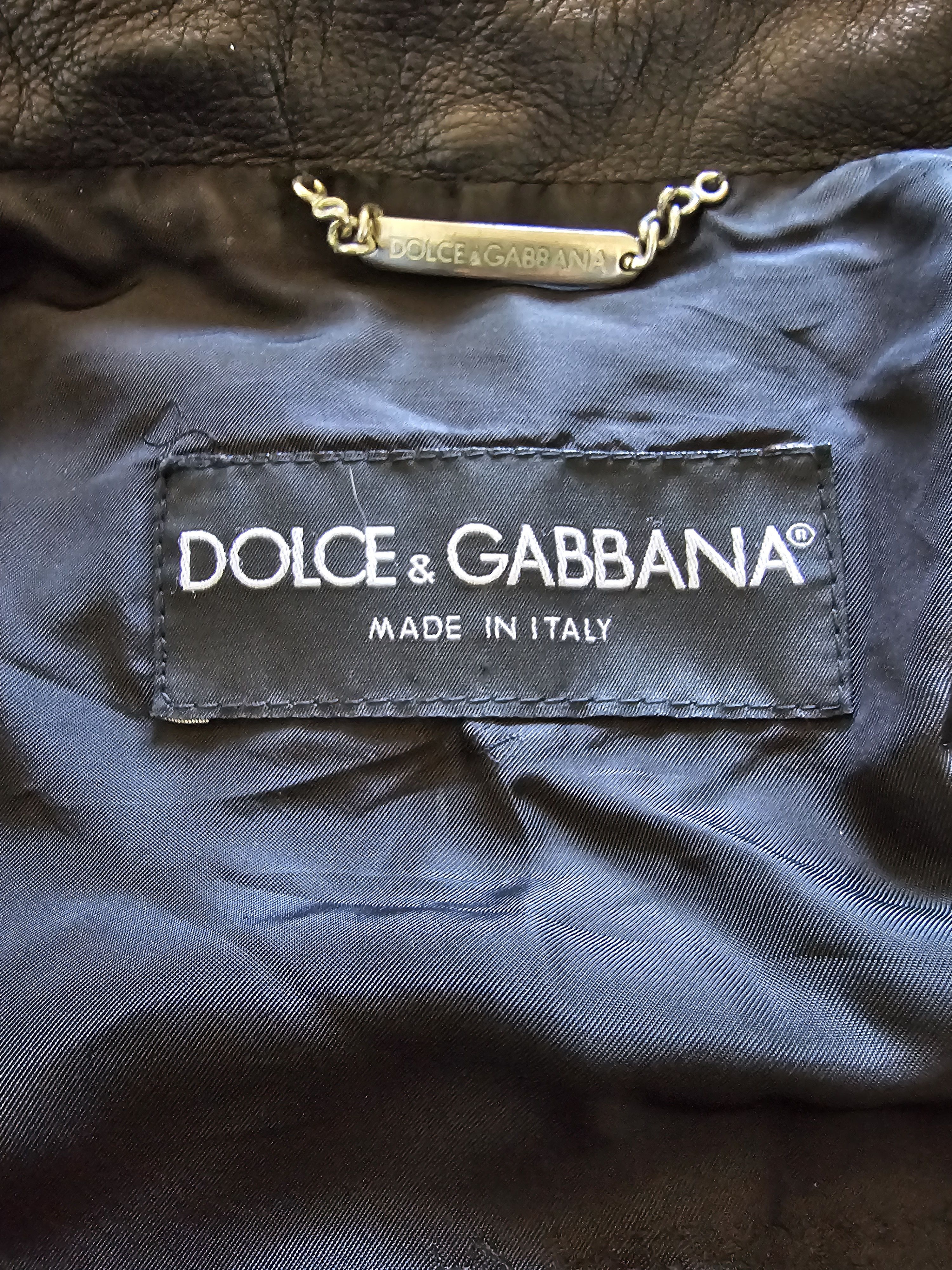 Dolce & Gabbana D&G 2002 Convertible Leather Moto Jacket Size US M / EU 48-50 / 2 - 3 Thumbnail