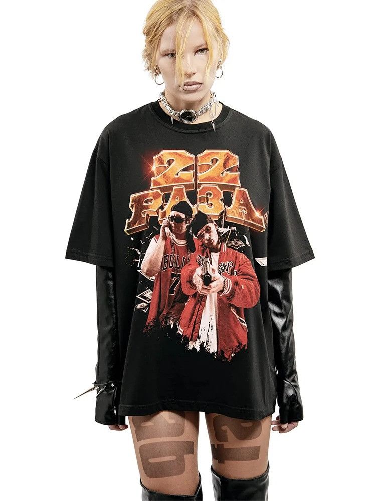 Other Aesthetic Oversized 22 Hip Hop T-Shirt Size US L / EU 52-54 / 3 - 2 Thumbnail