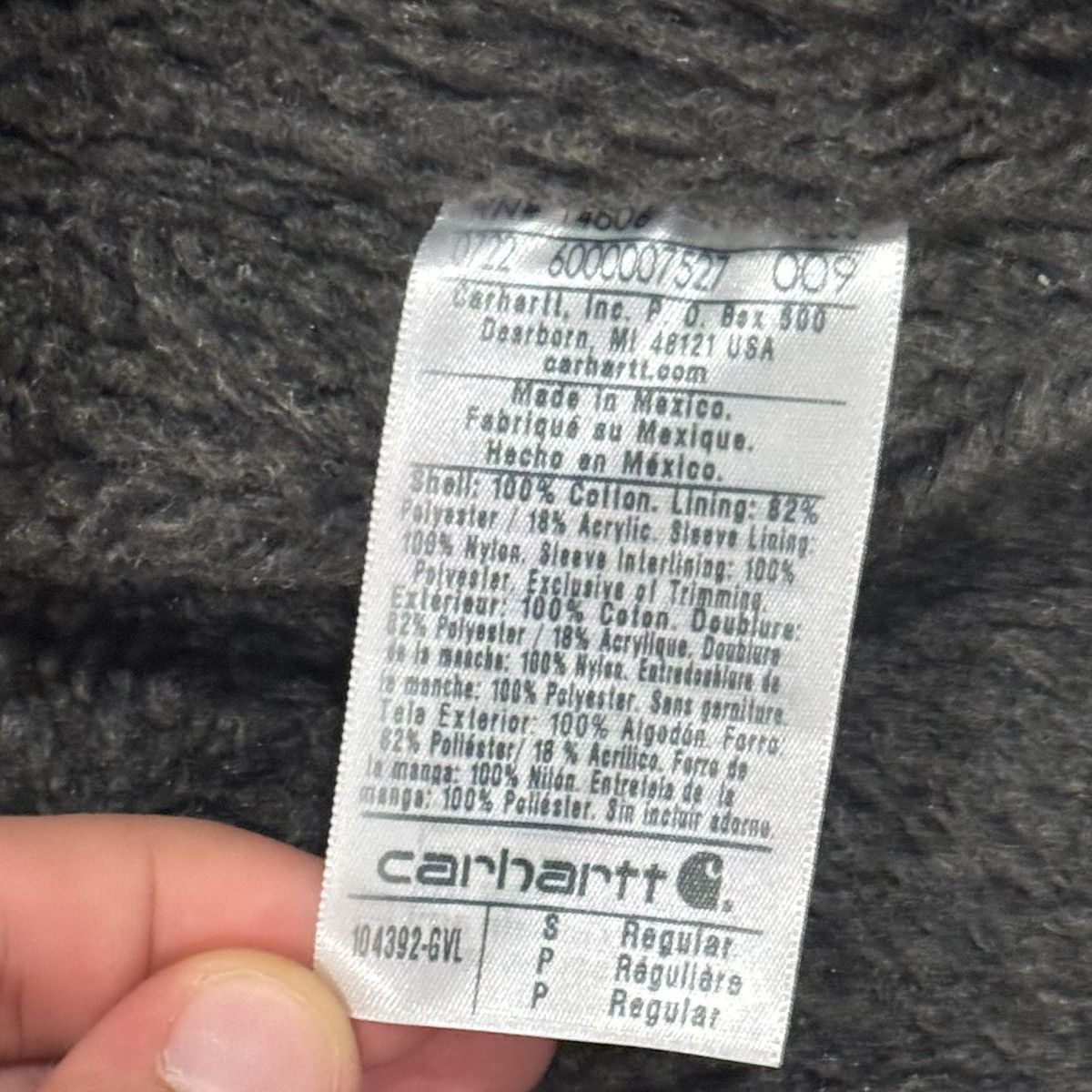 Carhartt Vintage Faded Dark Grey Carhartt Sherpa Hoodie Zip Up Jacket Size US S / EU 44-46 / 1 - 3 Thumbnail
