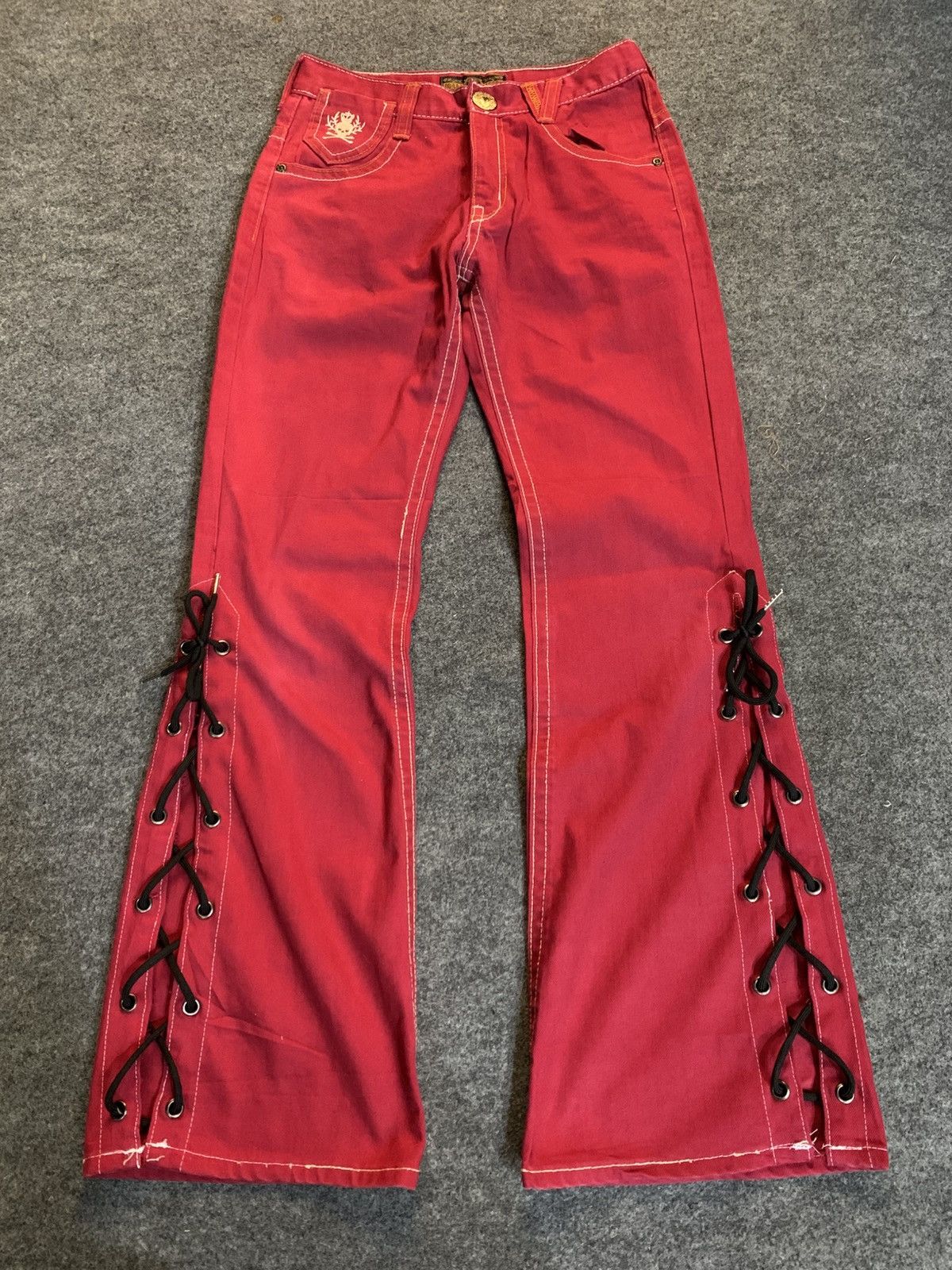 If Six Was Nine × Japanese Brand × Le Grande Bleu (L.G.B.) lace up oolalasasson pant japanese brand Size US 27 - 4 Thumbnail