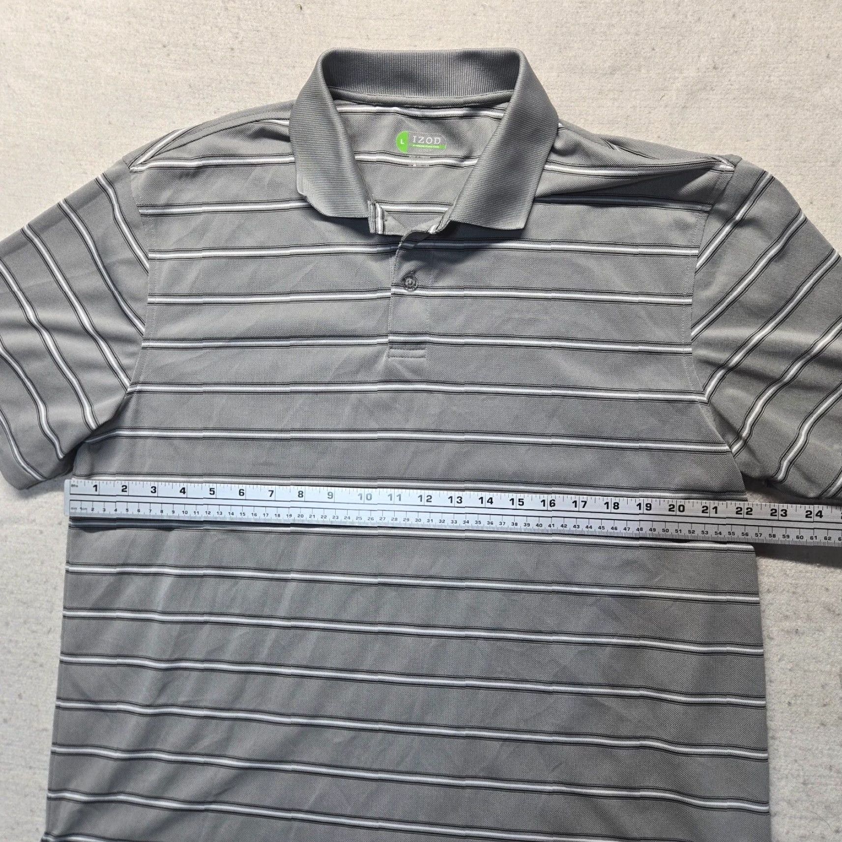 Izod IZOD Gray Performance Polo Shirt Adult Large Short Sleeve Regular Fit Golf Activewear Mens Size US L / EU 52-54 / 3 - 4 Thumbnail