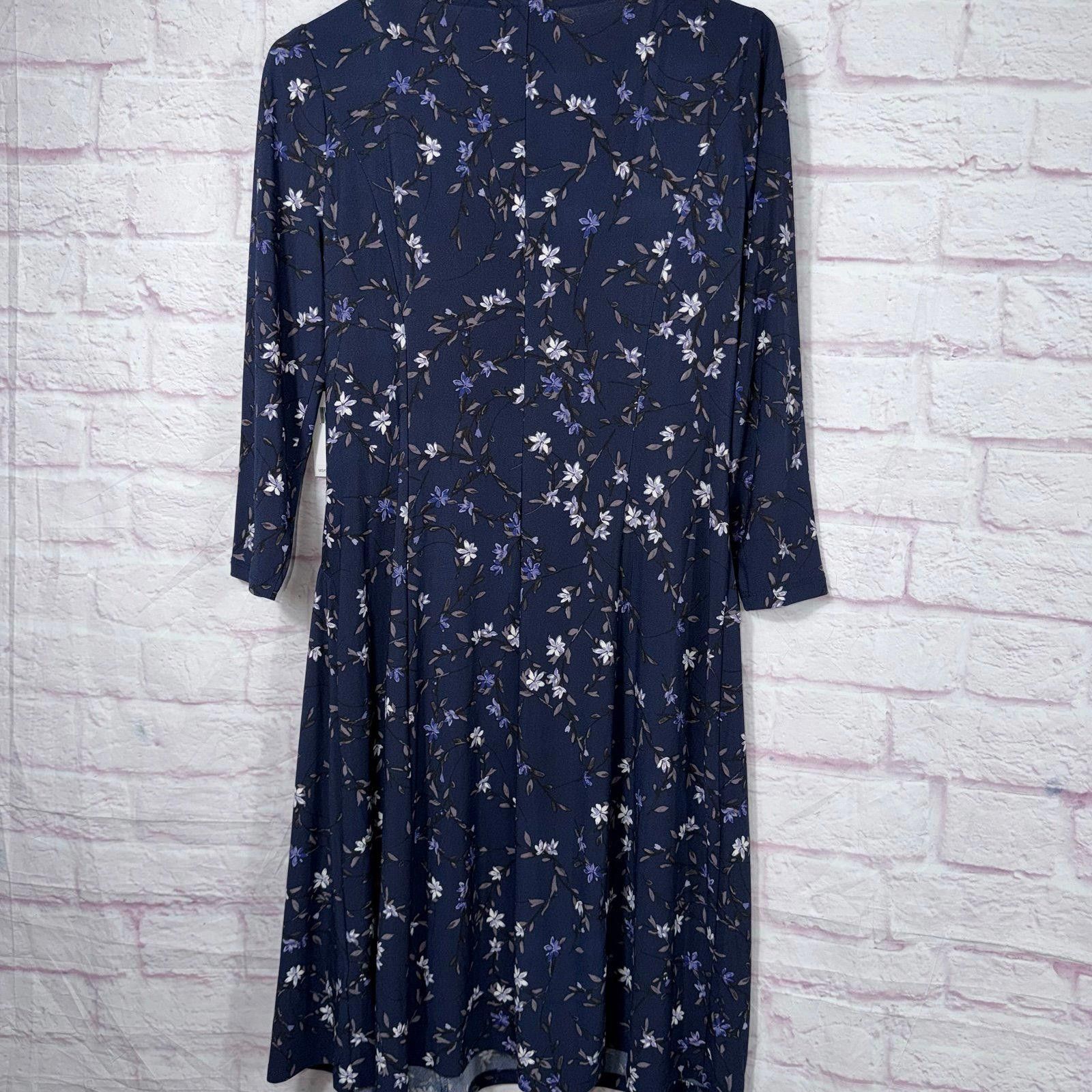 Chaps Chaps Floral Medium Print Midi Dress NWT Size M / US 6-8 / IT 42-44 - 7 Thumbnail