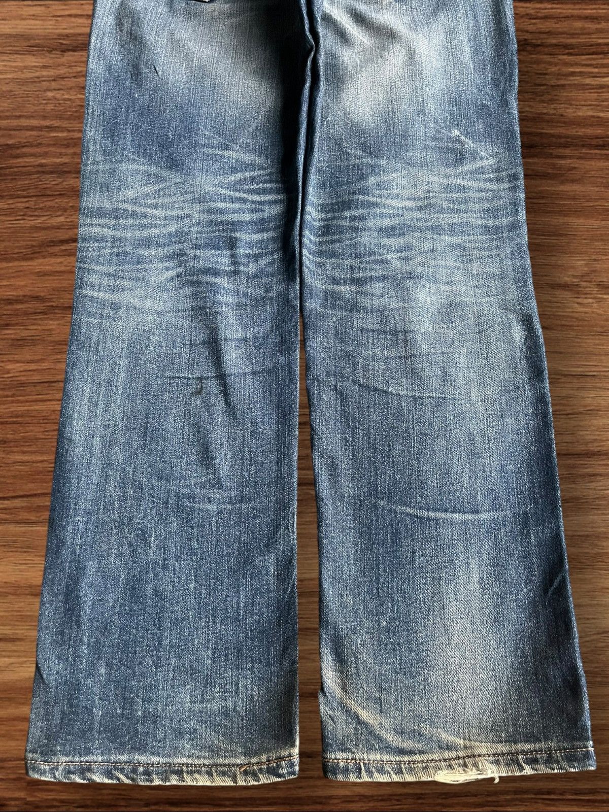 Edwin Vintage Japanese Brand Mud Blue Faded Washed Straight Jeans Size US 34 / EU 50 - 8 Thumbnail