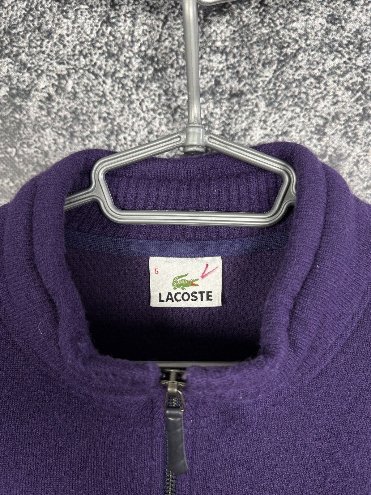 Lacoste Men’s Lacoste 1/4 Zip Sweater Pullover Vintage Purple Size 5 Size US L / EU 52-54 / 3 - 7 Thumbnail