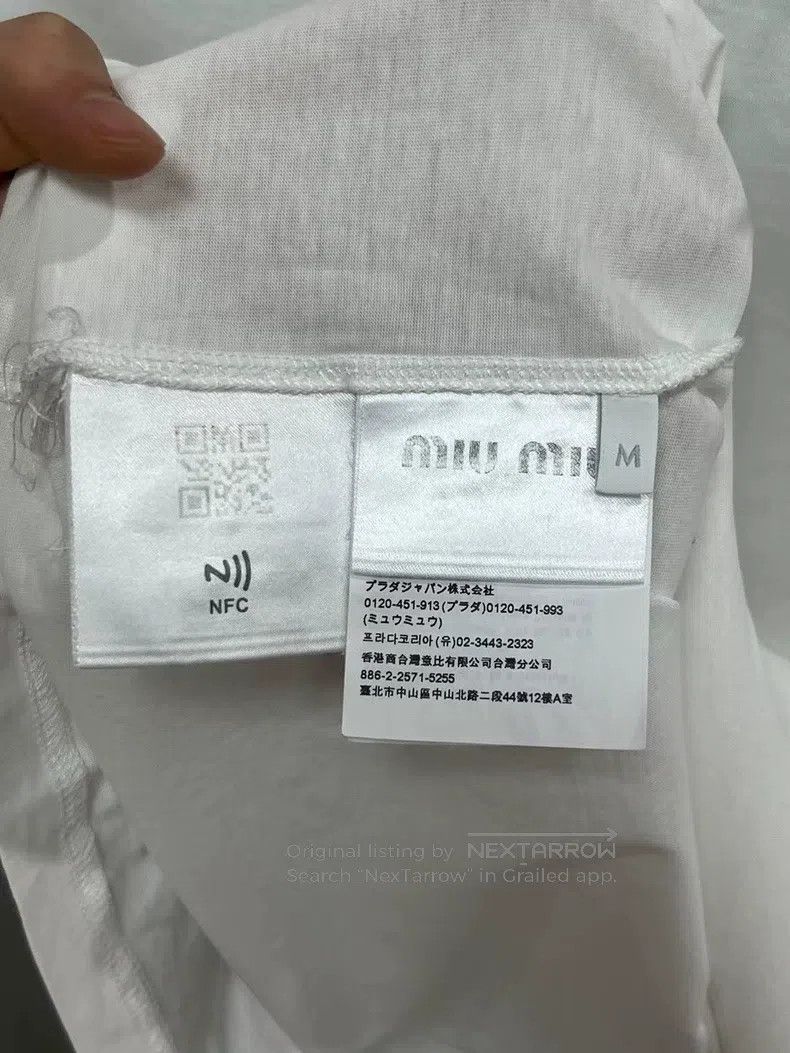 Miu Miu Miu Miu Size M Three-dimensional logo short sleeve Size M / US 6-8 / IT 42-44 - 4 Thumbnail