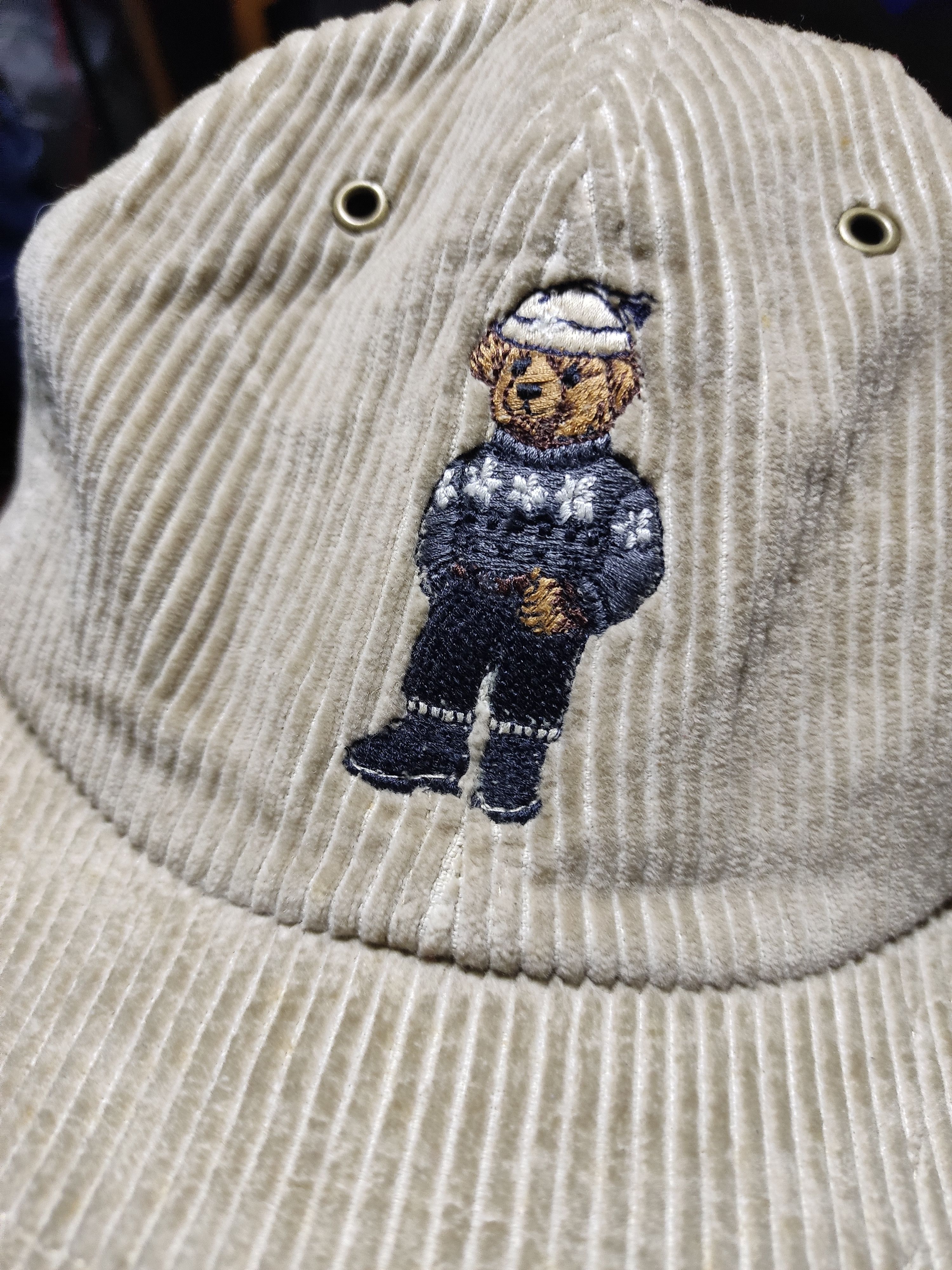 Polo Ralph Lauren Hat polo bear vintage 90s beige Size ONE SIZE - 3 Thumbnail