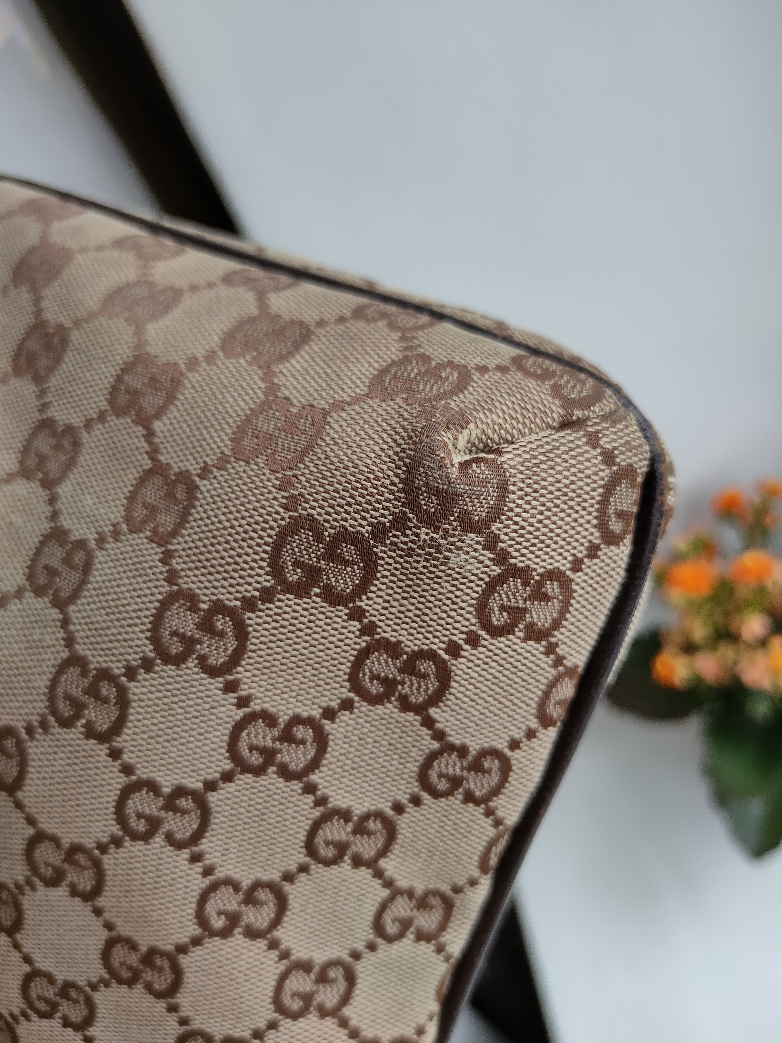Gucci Gucci GG Pattern Canvas Leather Shoulder Bag Messenger Bag Size ONE SIZE - 14 Thumbnail