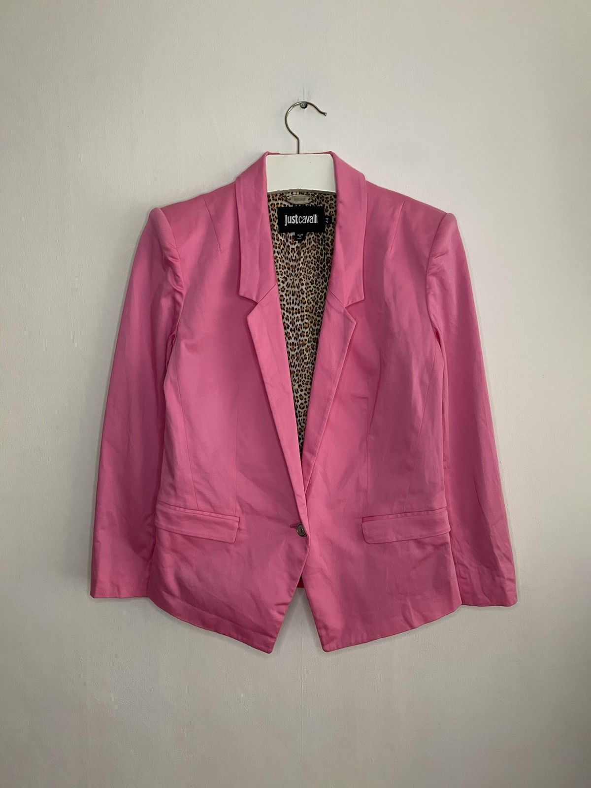 Just Cavalli × Roberto Cavalli Just Cavalli Pink / Leopard Blazer Size M / US 6-8 / IT 42-44 - 1 Thumbnail