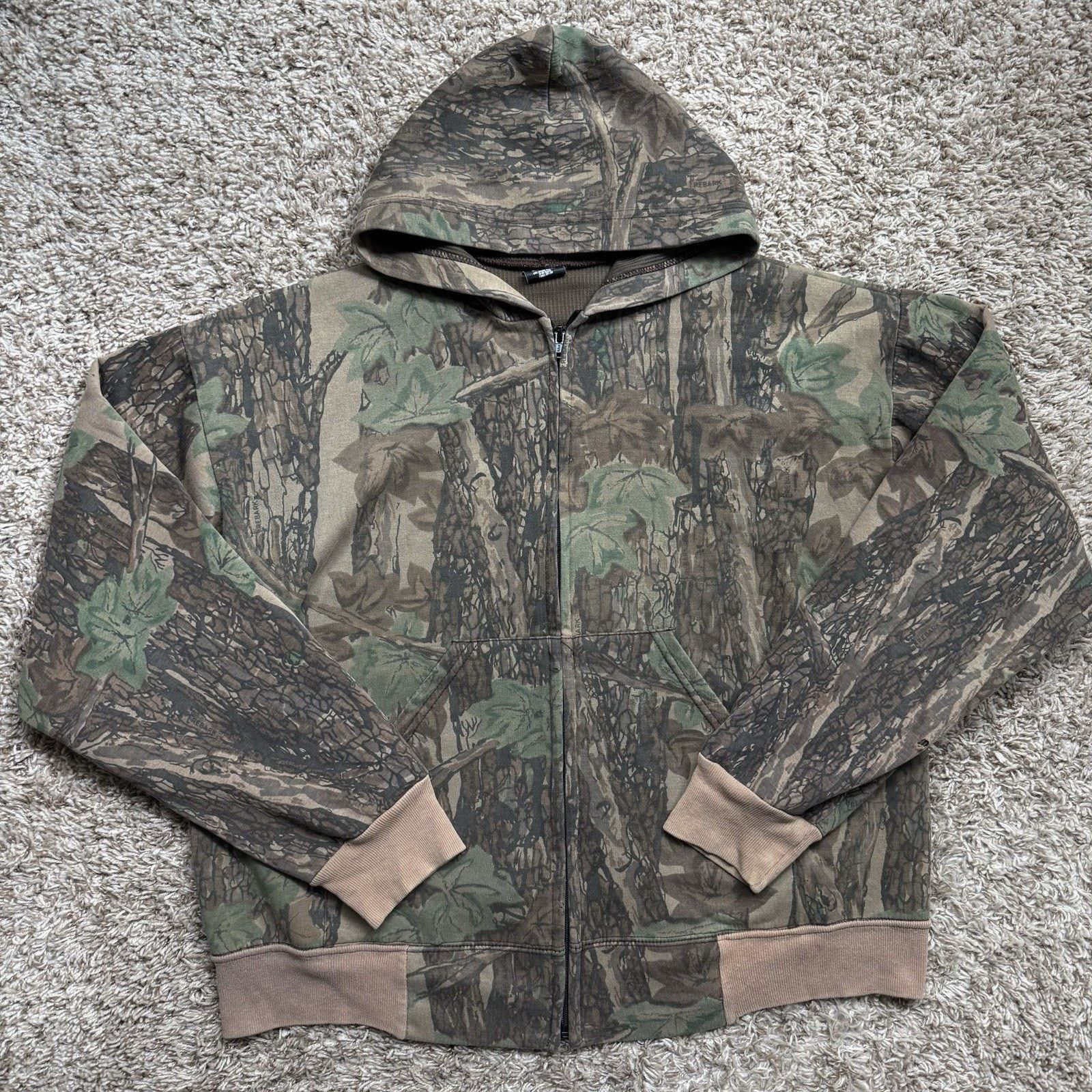 Vintage Vintage 80's Camo Full Zip Hoodie Size XL Ace Sportswear USA Size US XL / EU 56 / 4 - 1 Thumbnail