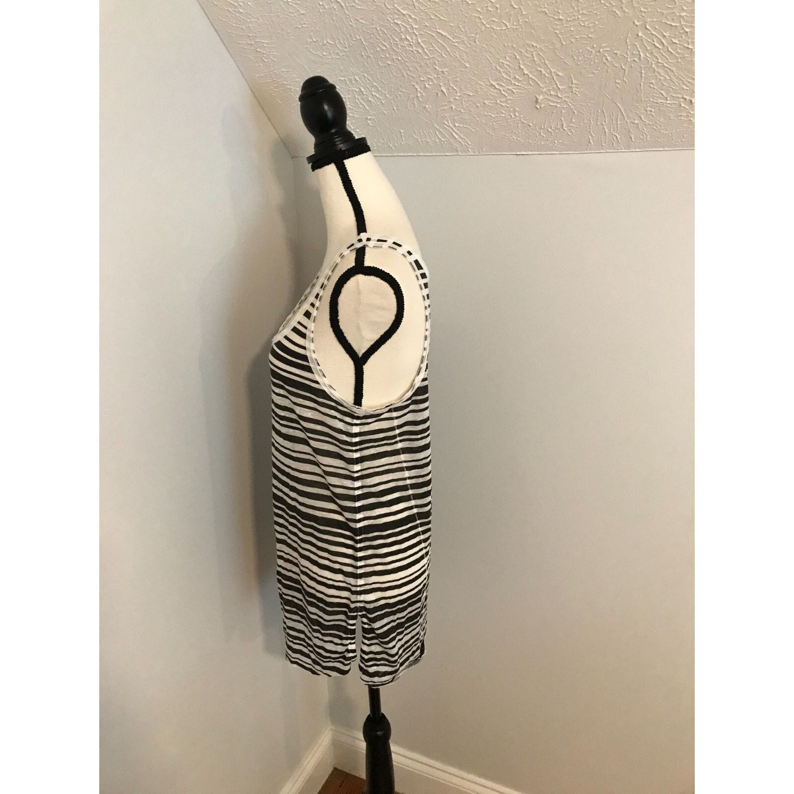 Rag & Bone Rag & Bone for Nordstrom Black & White Knit Stripped Tank Size S / US 4 / IT 40 - 2 Thumbnail