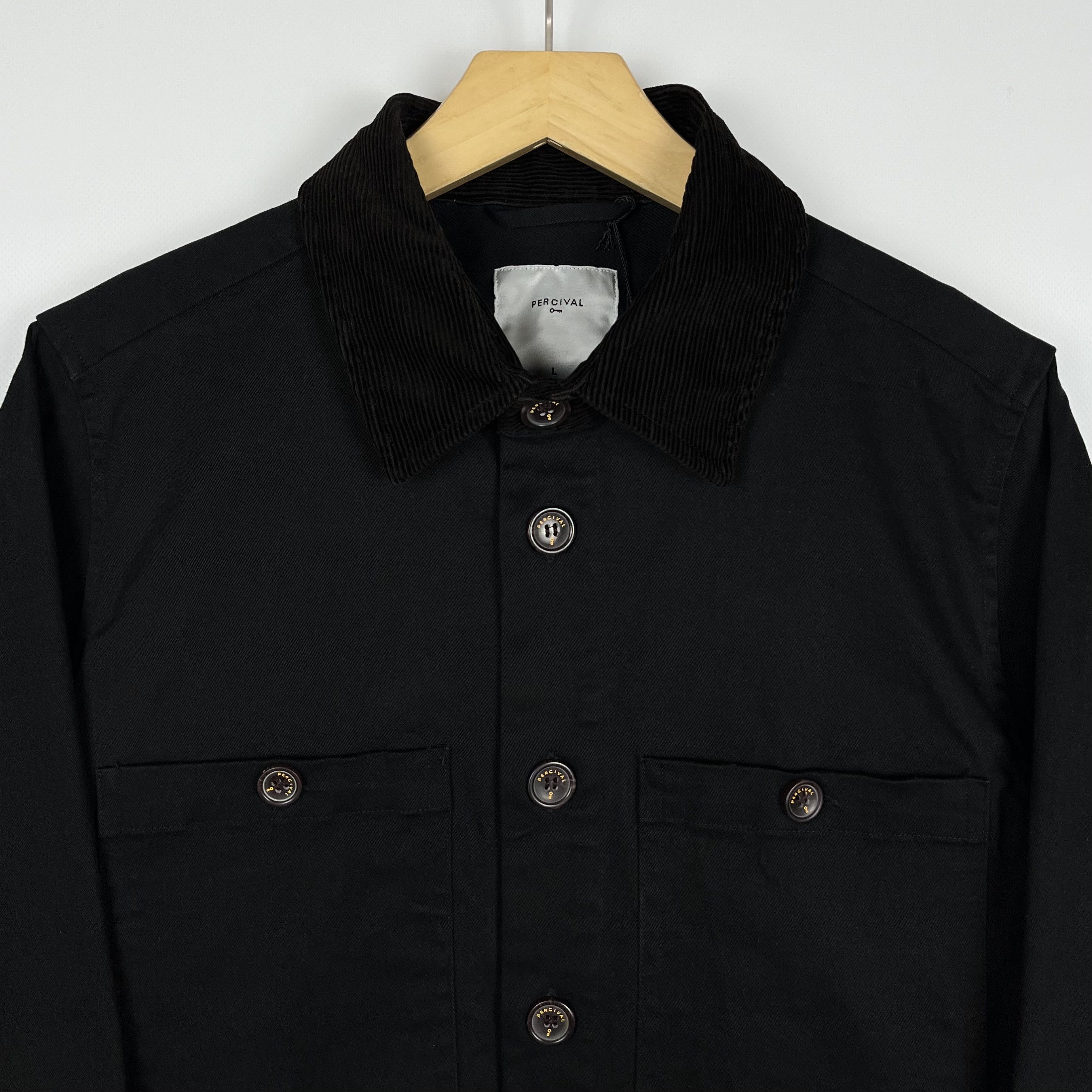 Percival Designer Percival Twill Black Chore Coat Jacket Size US L / EU 52-54 / 3 - 7 Thumbnail