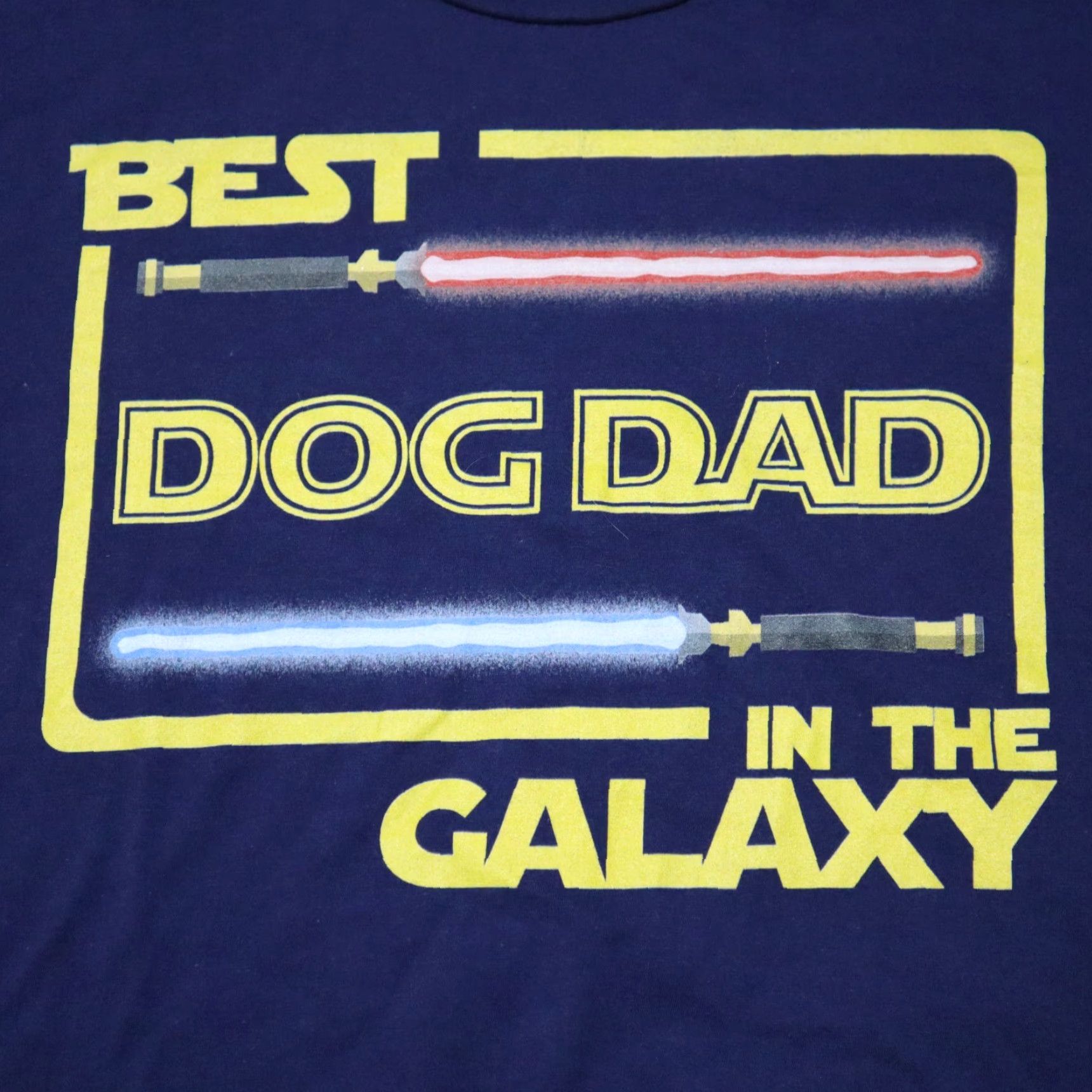 Port & Company Best Dog Dad In The Galaxy Short Sleeve Shirt Size M Black Port & Company Mens T-Shirt Size US M / EU 48-50 / 2 - 2 Thumbnail
