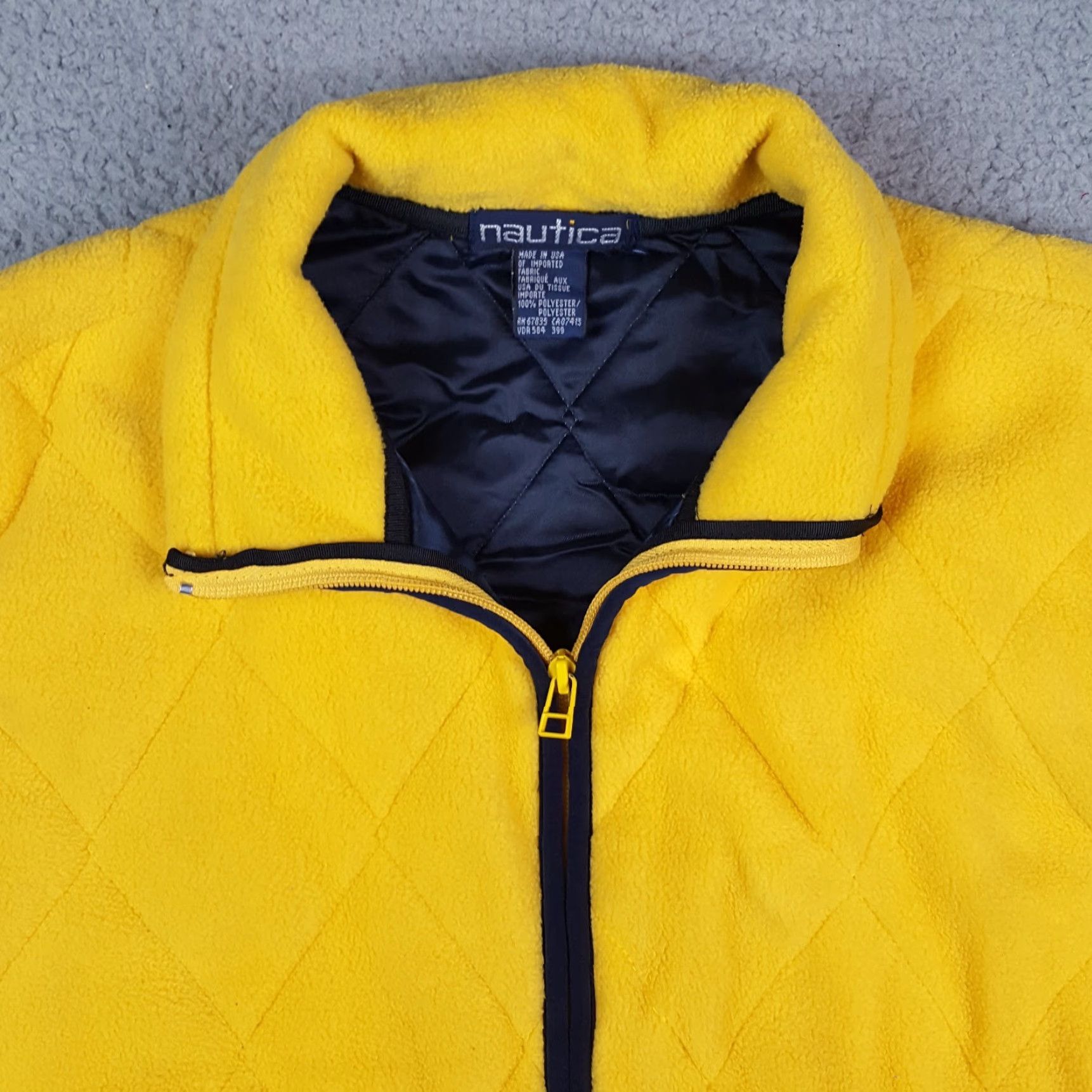 Nautica VINTAGE Nautica 90s Yellow Fleece Quilted Vest Men's Size L Windbreaker Jacket Size US L / EU 52-54 / 3 - 2 Thumbnail