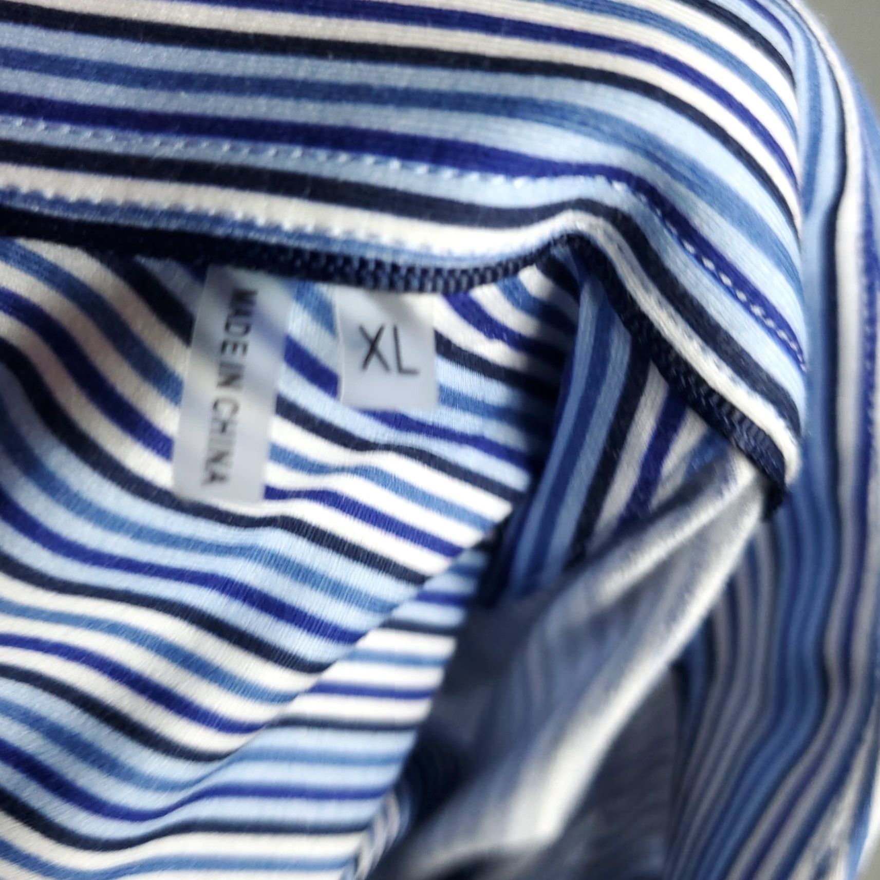BUGATCHI Bugatchi Shirt Mens XL Blue Striped Stretch Shaped Fit Button Up Long Sleeve Size US XL / EU 56 / 4 - 7 Thumbnail
