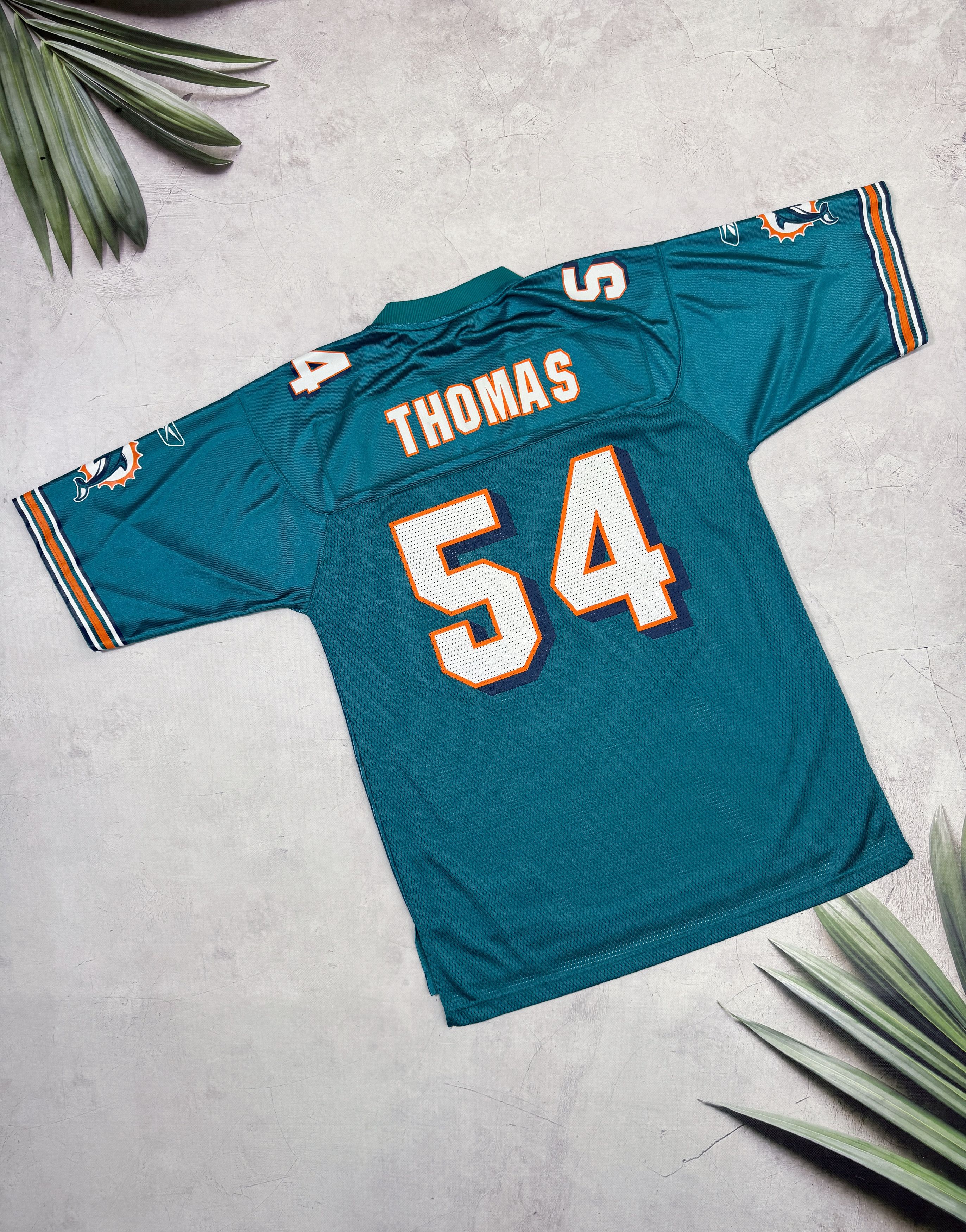 NFL Vintage Miami Dolphins NFL Jersey #54 THOMAS by Reebok Size US M / EU 48-50 / 2 - 17 Thumbnail