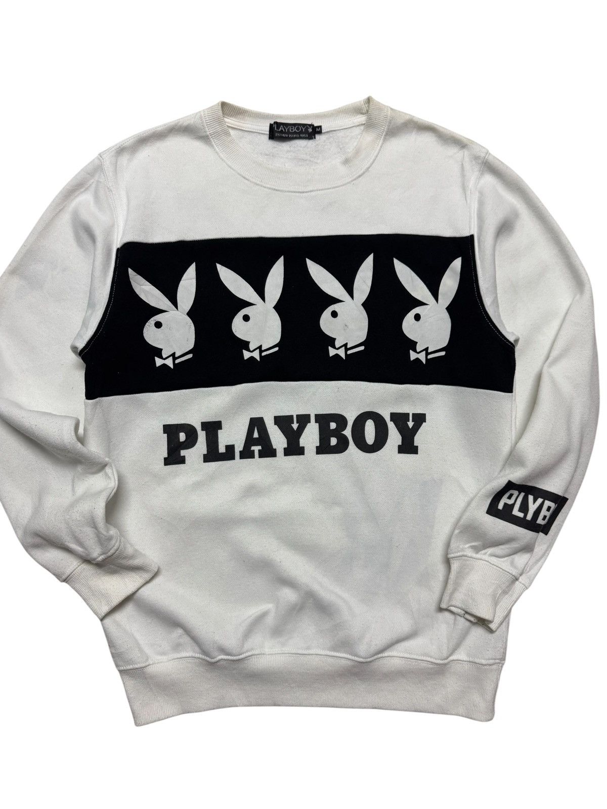 Number (N)ine × Playboy ❌LASTDROP❌Y2K PLAYBOY MEGAPRINT CREWNECK SWEATSHIRT WHITE Size US M / EU 48-50 / 2 - 1 Thumbnail