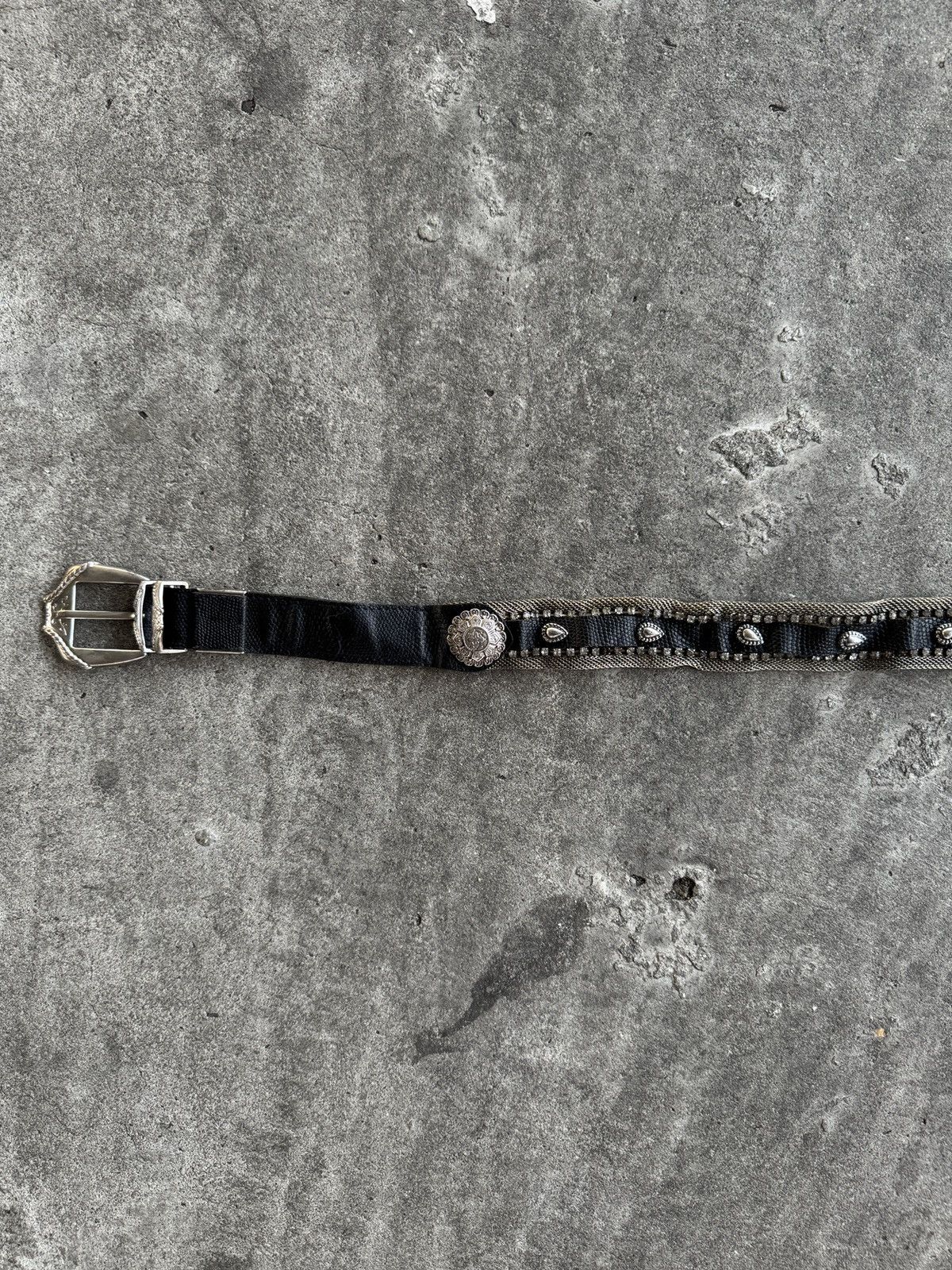 Japanese Brand Vintage Studded Leather Belt Size ONE SIZE - 8 Thumbnail