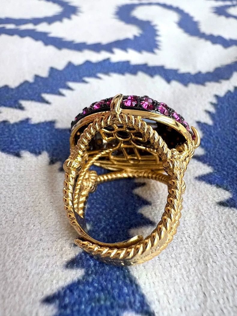 Vivienne Westwood Vivienne Westwood Purple full diamond triangular prism rin Size ONE SIZE - 3 Thumbnail