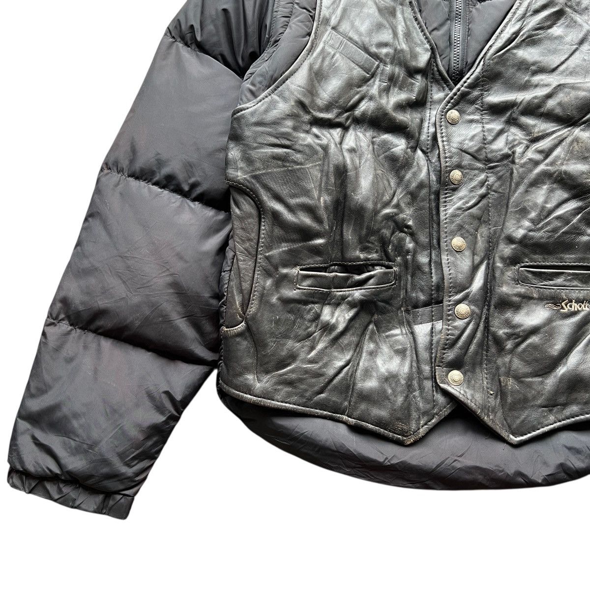 Schott Vintage Schott Goose Down Goose Feathers Hybrid Puffer Size US L / EU 52-54 / 3 - 6 Thumbnail