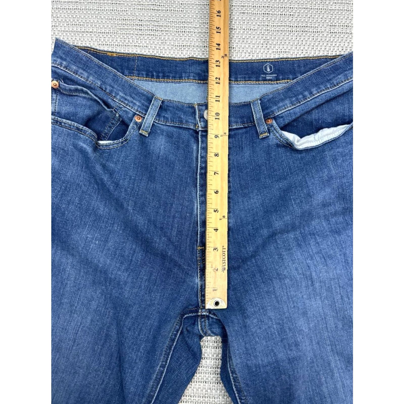 Levi's VINTAGE Levis 541 All Season Tech Jeans Mens 36 Blue Denim Mid Rise Tapered Leg 34x30 Size US 36 / EU 52 - 5 Thumbnail