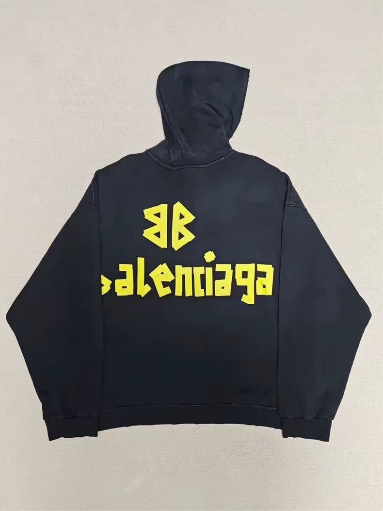 Balenciaga Balenciaga adhesive tape textured paper zipper used hooded Size US S / EU 44-46 / 1 - 2 Thumbnail