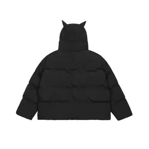 Japanese Brand Jack Custom Devil horns puffer black skull jacket Size US L / EU 52-54 / 3 - 2 Thumbnail
