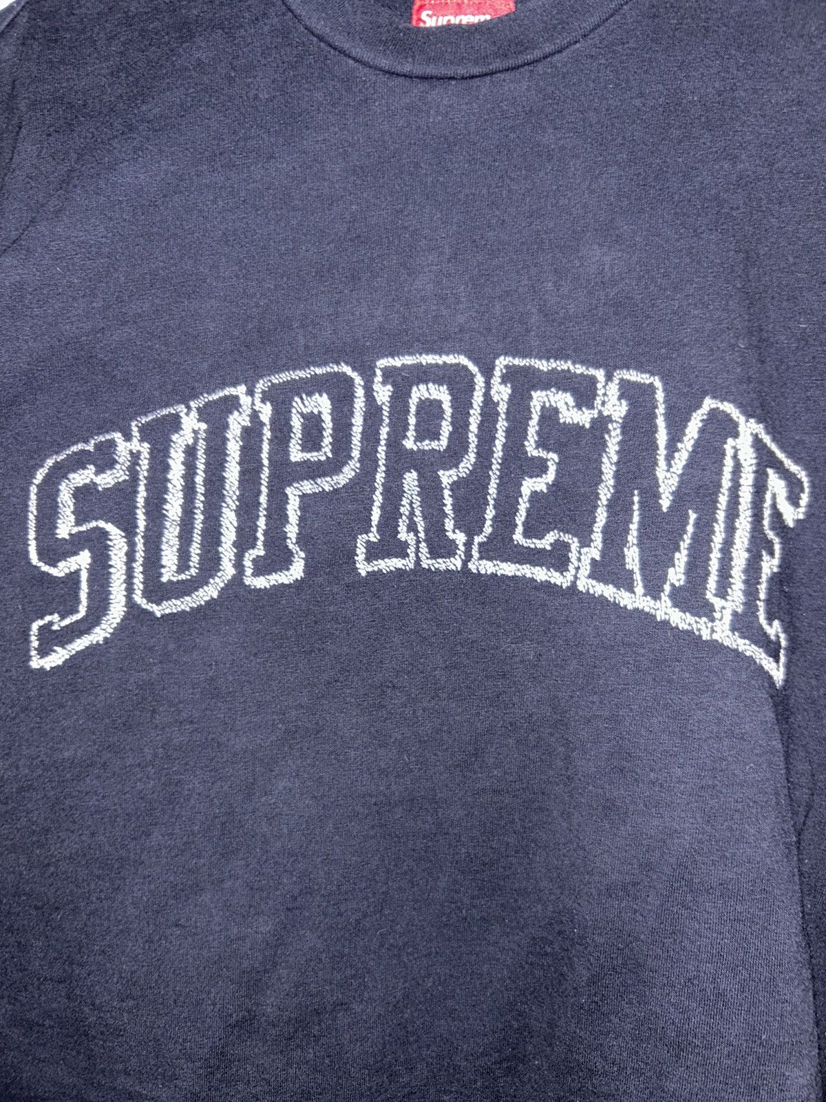 Supreme Supreme Sketch Embroidered S/S Top Black SS23 size Large Size US L / EU 52-54 / 3 - 3 Thumbnail