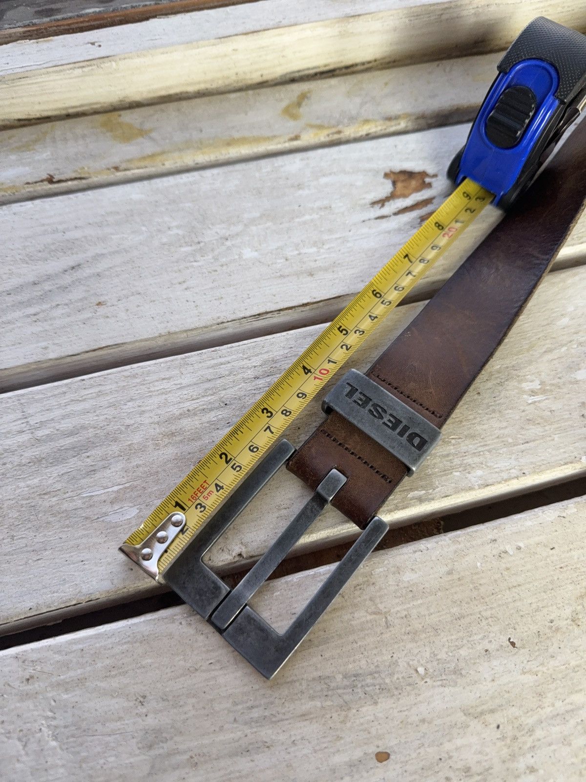 Diesel Vintage Leather Belt Y2K DIESEL Punk Metal Avant Garde Size ONE SIZE - 15 Thumbnail