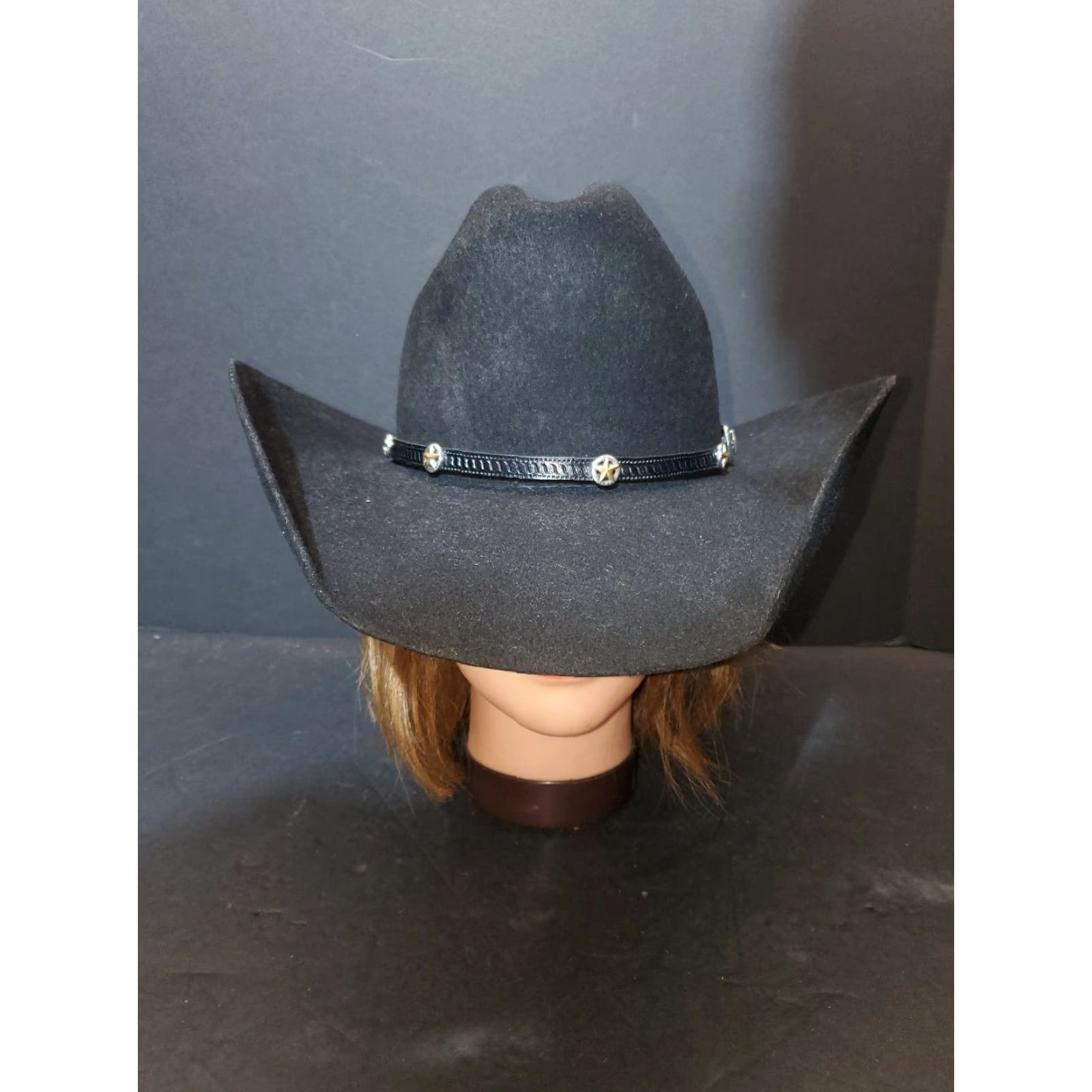 Vintage VINTAGE Larry Mahan’s Signature 3X Premium Beaver Cowboy Western Hat Size 7 Aged Black Mens Size ONE SIZE - 2 Thumbnail
