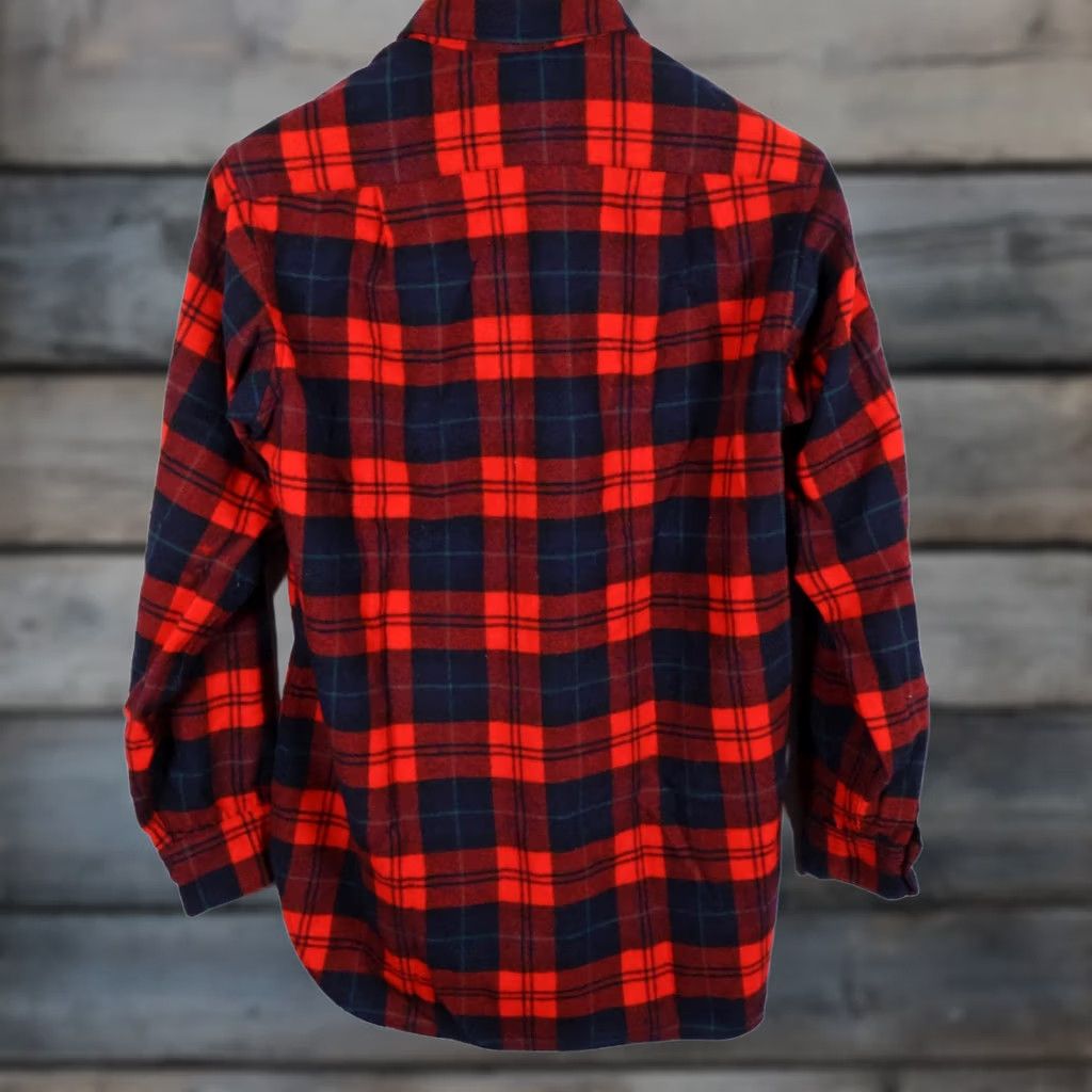 Pendleton VTG Pendleton Wool Flannel Men's 15.5 / Medium Red Blue Plaid Early 60s Tag Shirt 60s Grunge Retro Mens Size US M / EU 48-50 / 2 - 1 Thumbnail