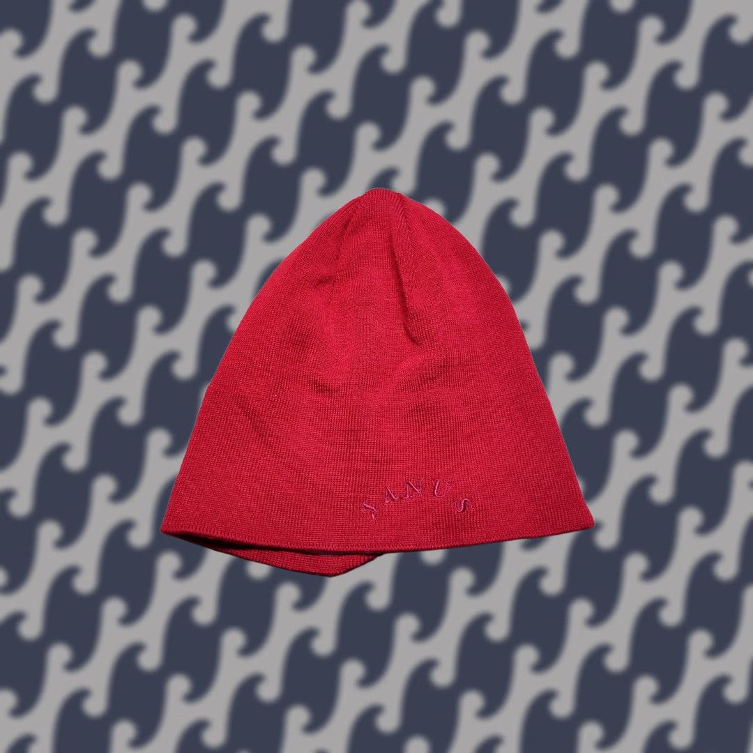 Vintage JANUS 100% Wool Red Beanie Hat One Size 55 - 57 Winter Lined Thermal Outdoor Unisex Adults Mens Womens Size ONE SIZE - 1 Thumbnail