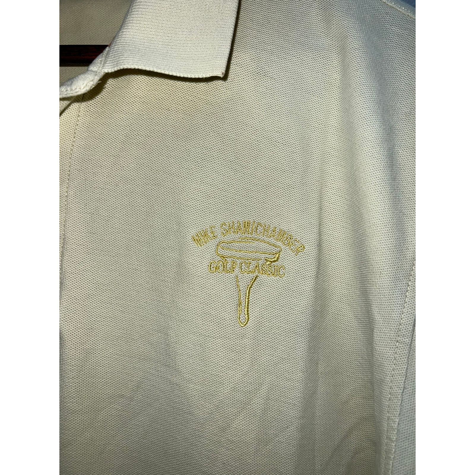 Harriton Vintage Harriton Yellow Polo Shirt Golf Golfing Mike Shaw L Size US L / EU 52-54 / 3 - 3 Thumbnail