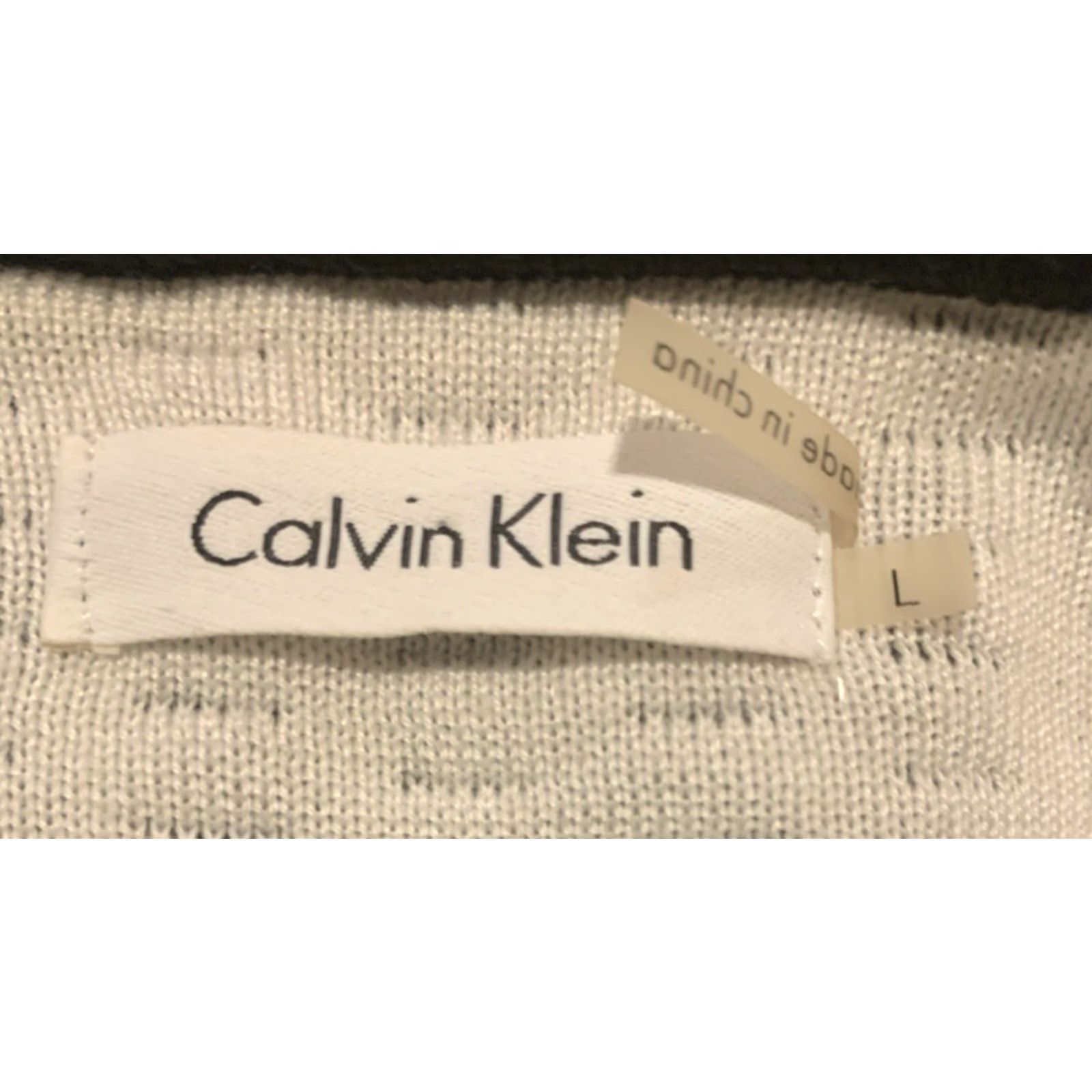 Calvin Klein Calvin Klein Sheath Dress L Black White Long Sleeve Knit Office Workwear Geometric Pattern Stretch Size L / US 10 / IT 46 - 3 Thumbnail