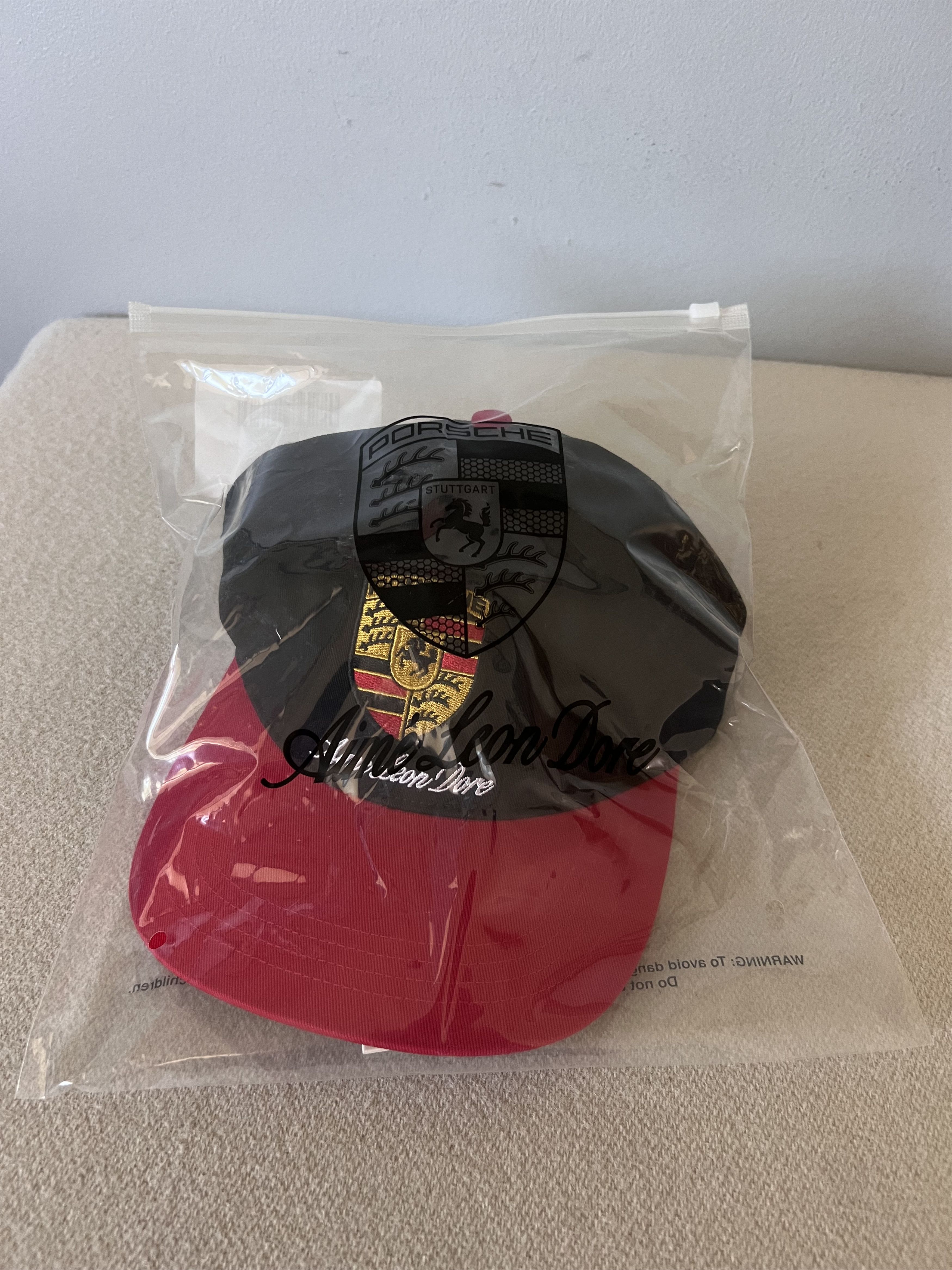 Aime Leon Dore × Porsche Design Aime Leon Dore Porsche Colorblock Logo Hat in Black Red Size ONE SIZE - 6 Thumbnail