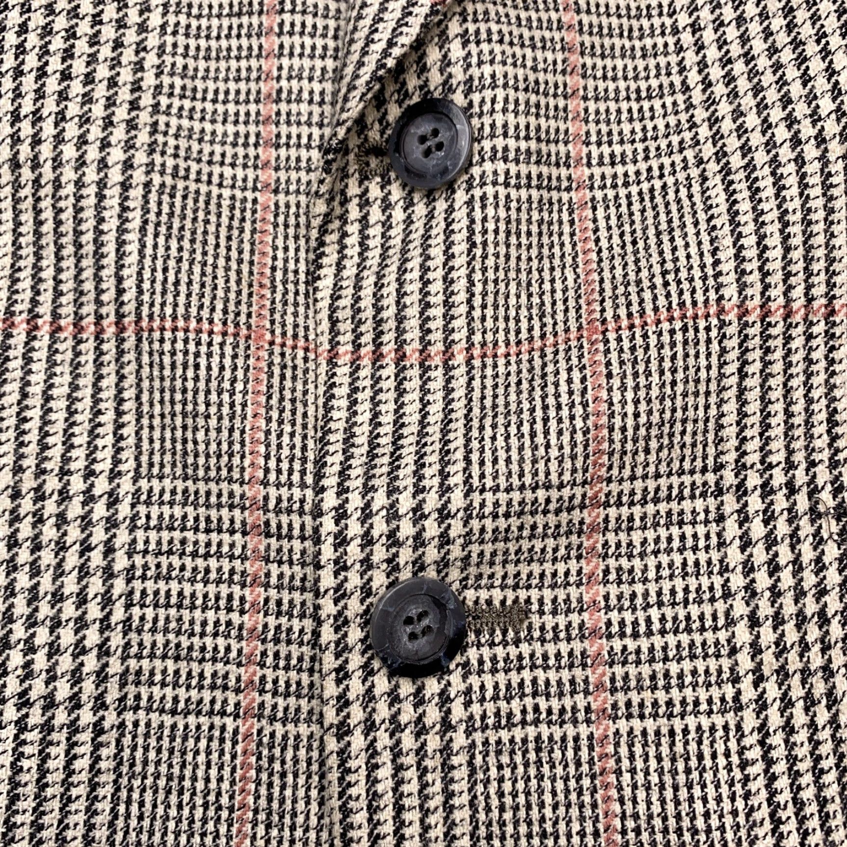 Vintage VINTAGE Kuppenheimer Sport Coat Blazer 44 Black White Houndstooth Plaid Men Regular Notch Lapel Wool Wool Pattern 44 Chest Size 44R - 7 Thumbnail