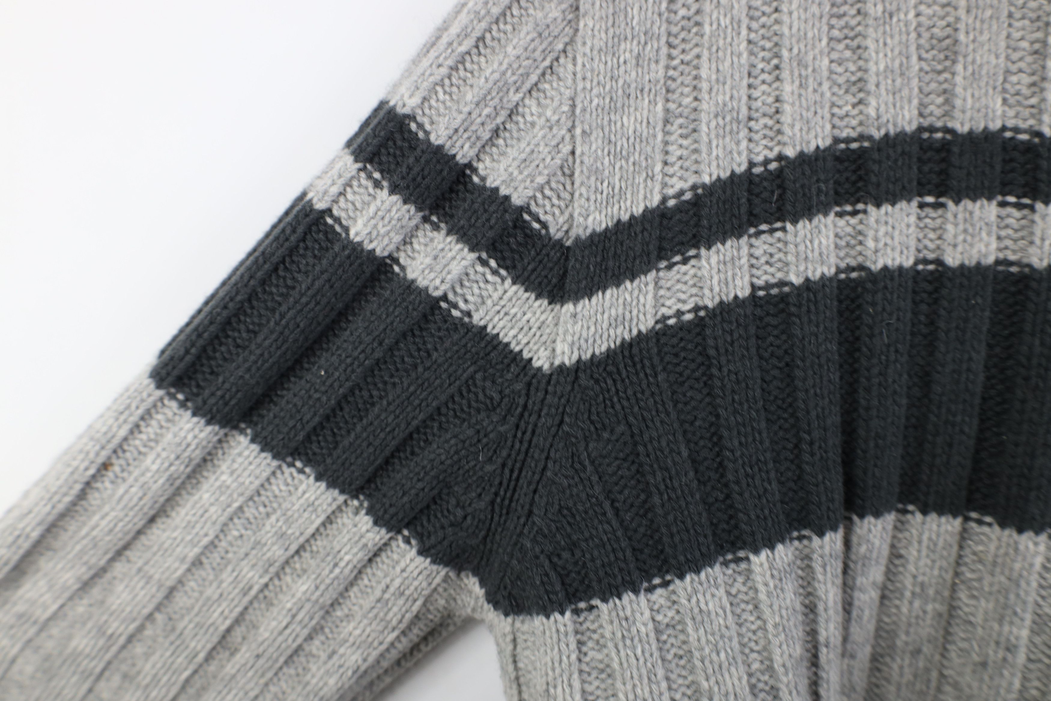 Vintage Vintage 90s Streetwear Block Ribbed Knit Mock Neck Sweater Size US M / EU 48-50 / 2 - 6 Thumbnail
