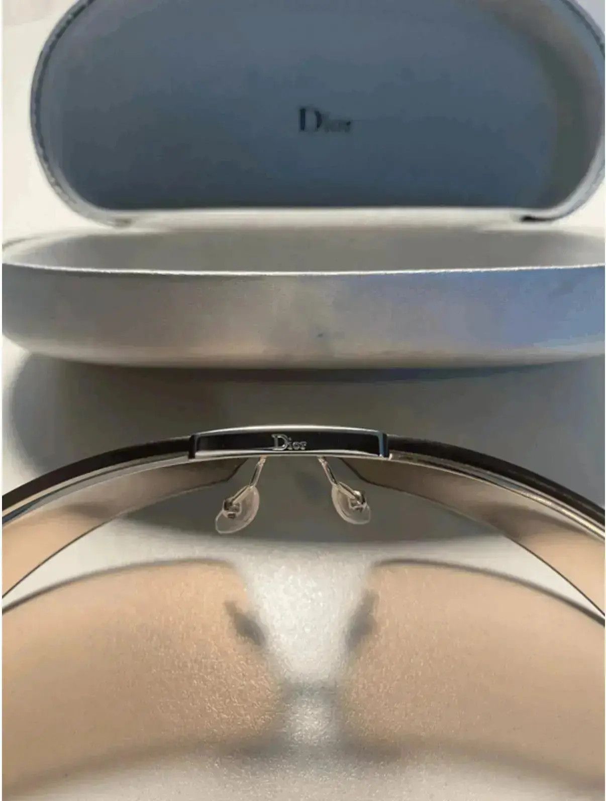 Dior × John Galliano × Vintage DIOR Sunglasses Rimless Shield Wrap Sport Stunt Galliano Era Size ONE SIZE - 5 Thumbnail